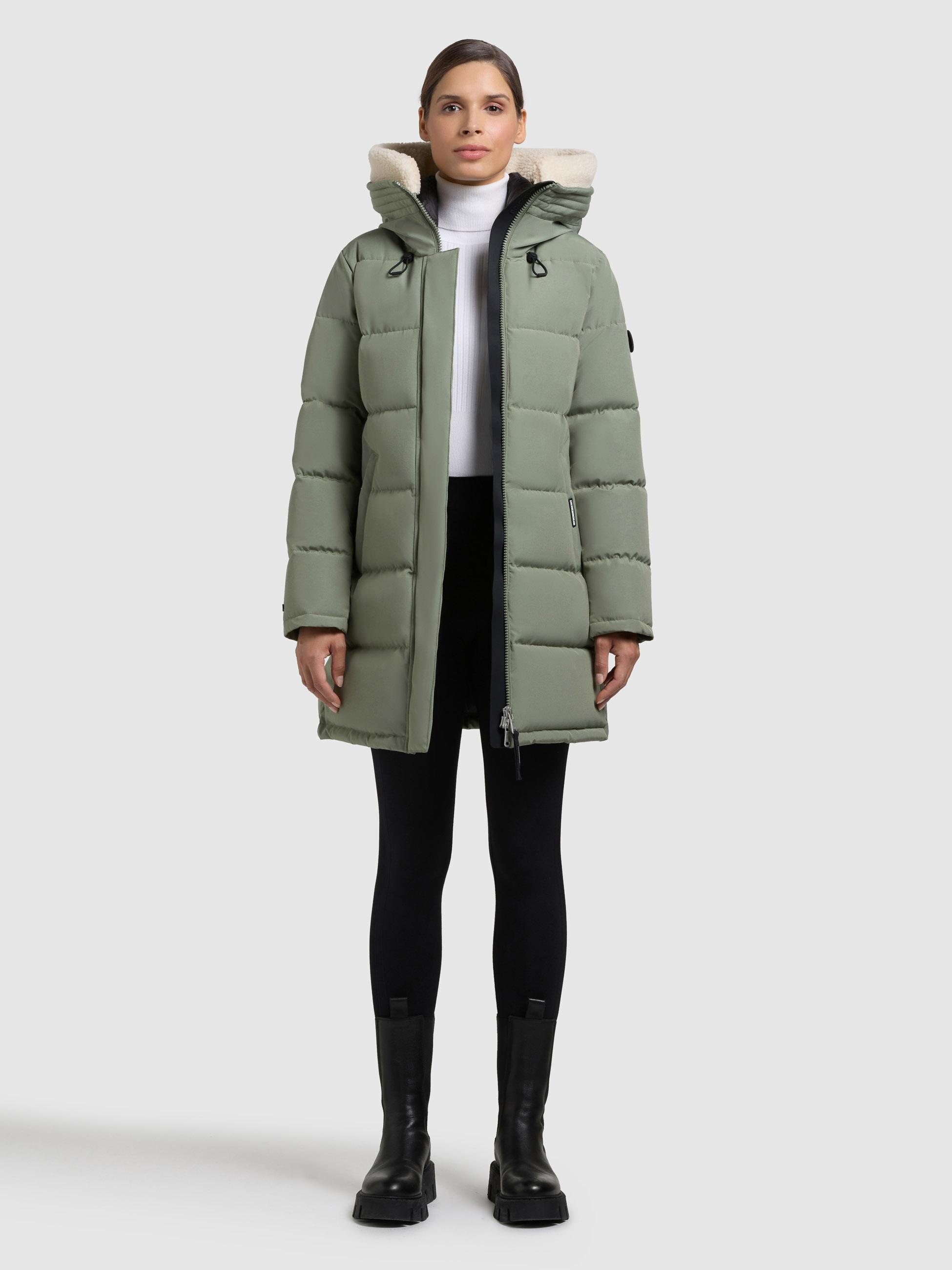 KHUJO Kelsi Women's Quilted Coat Green Size M 3