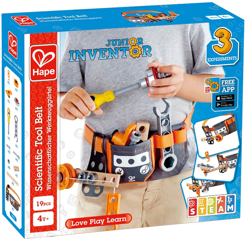 Konstruktions-Spielset »Junior Inventor Wissenschaftlicher Werkzeuggürtel«, (19 St.)