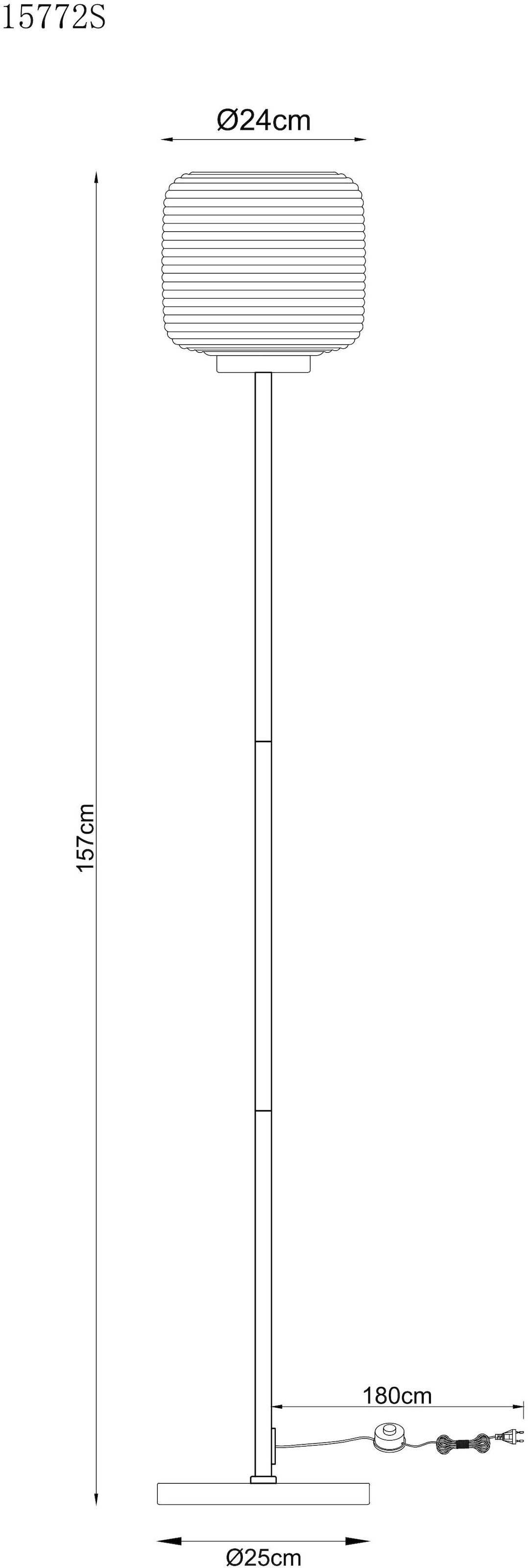 GLOBO LIGHTING Stehlampe »KLADORA« E27 1 Stk. Stehlampe Wohnzimmer Schlafzimmer Flur Design-Leuchte