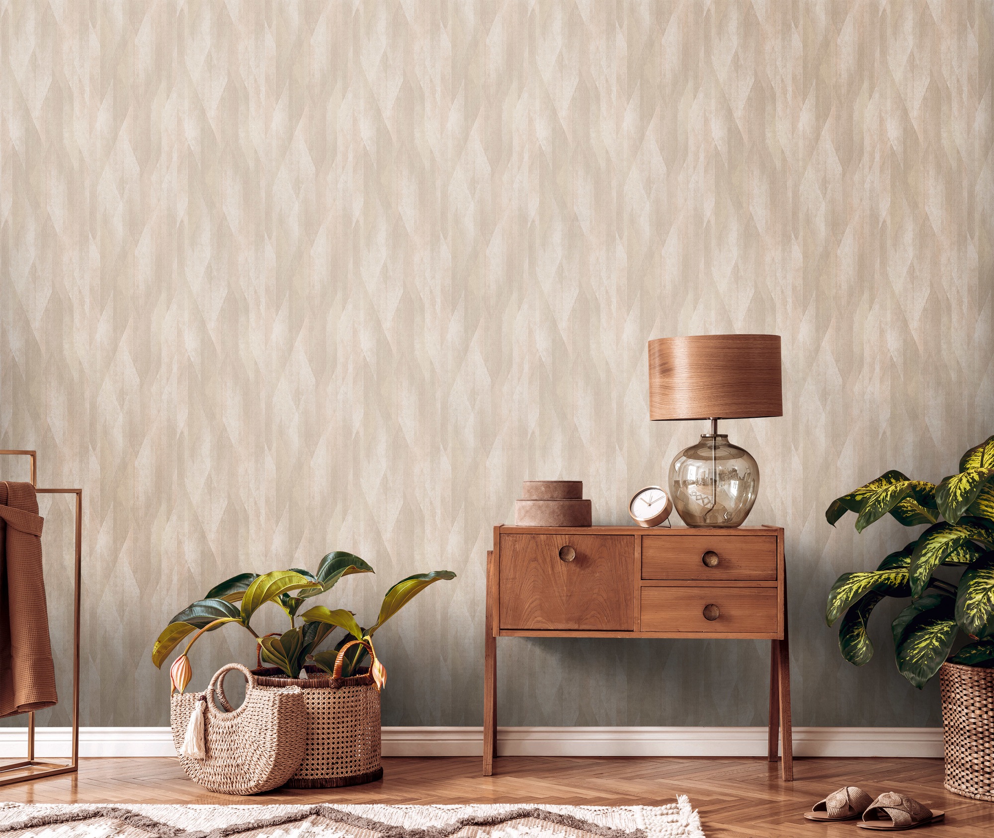 living walls Vliestapete »Metropolitan Stories. Travel Styles. Grafiktapete«, matt-gemustert-neutral, Skandinavische Tapete Skandi-Style grafisch Designtapete Tapeten Flur