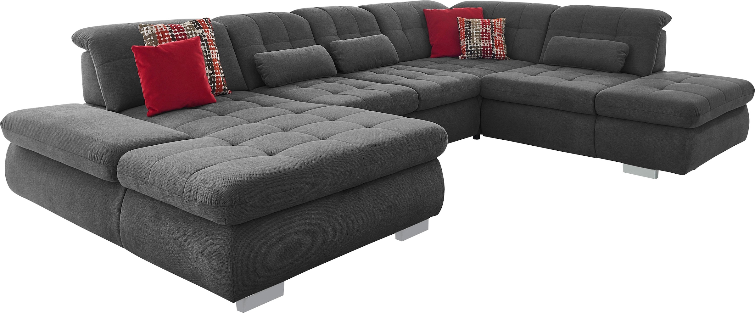 Die PlanBar Ecksofa "MP-IN17004 U-Form", wahlweise mit Funktionen, Federker günstig online kaufen