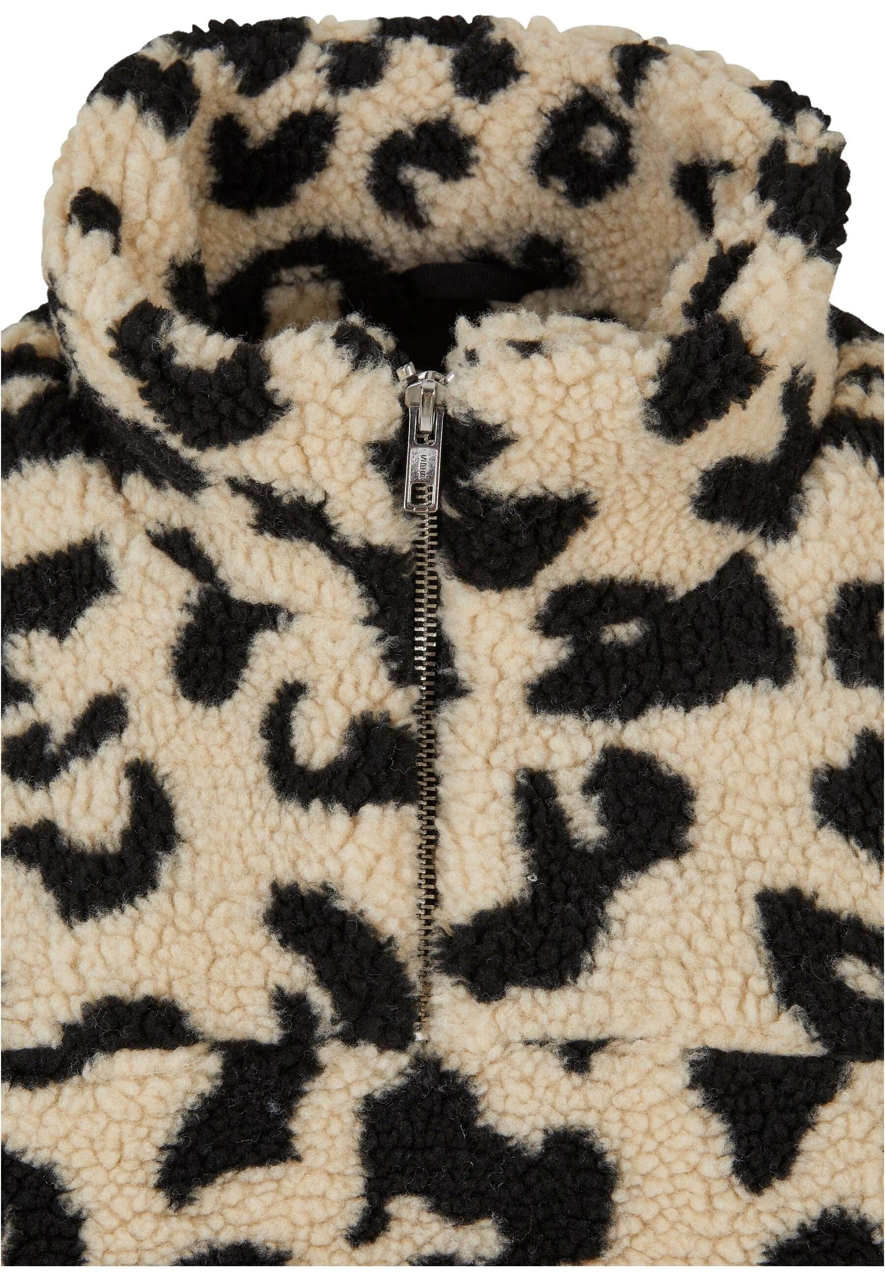 URBAN CLASSICS Sweatjacke »Urban Classics Damen Ladies Short AOP Sherpa Troyer«