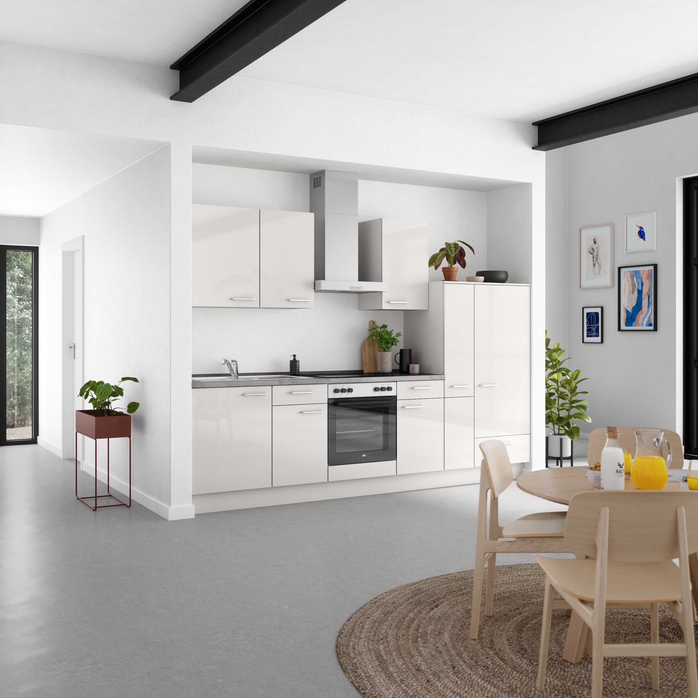 nobilia® Küchenzeile »"Flash I"«, vormontiert, Ausrichtung wählbar, Breite 300 cm, wahlw. mit E-Geräten
