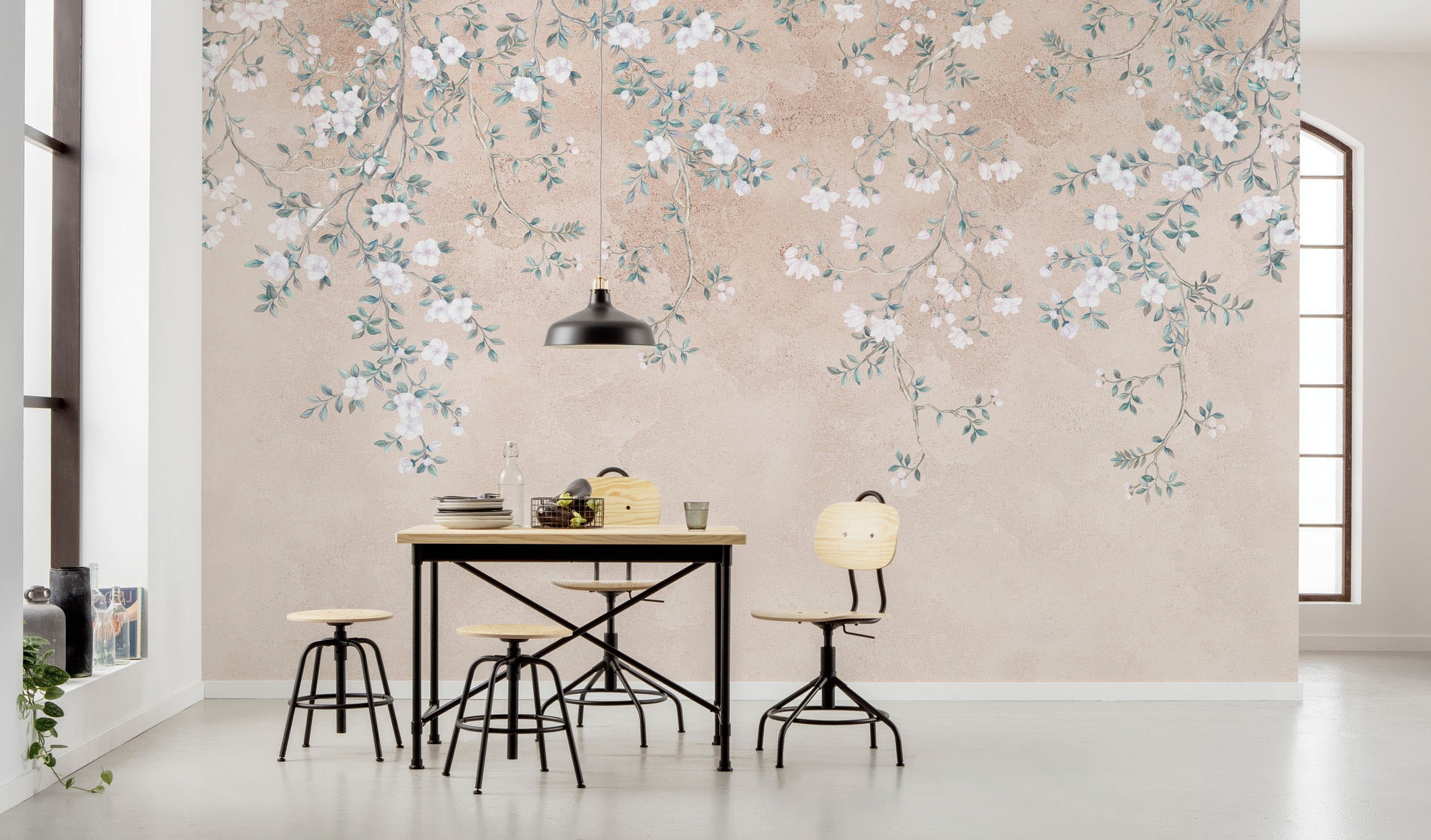 Komar Vliestapete »Digitaldruck Vlies - Hanging Hanami - Größe 400 x 250 cm«, bedruckt, Wohnzimmer, Schlafzimmer