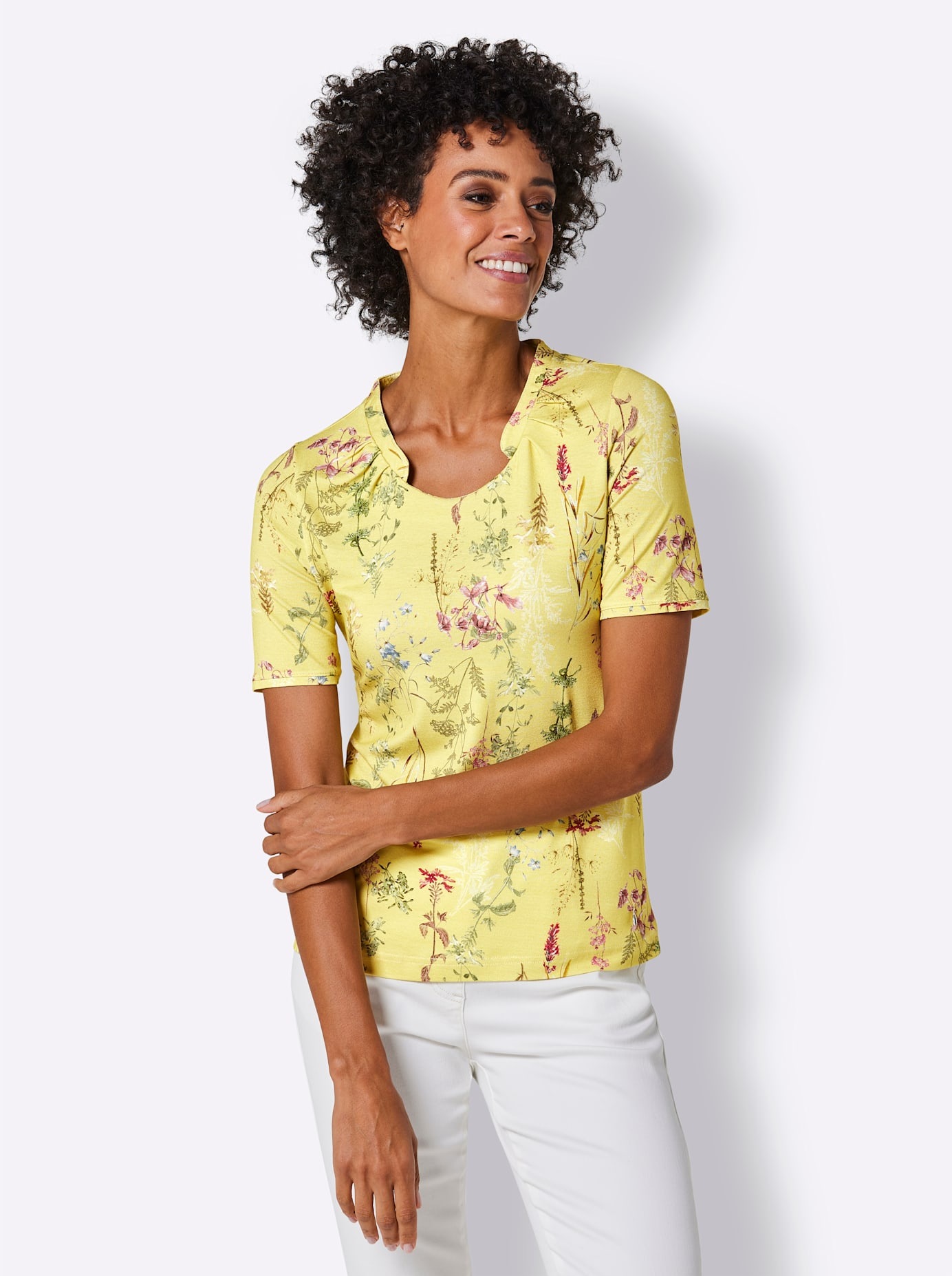 CREATION L PREMIUM Print-Shirt "Lyocell-Shirt" 1 Stk. tlg. günstig online kaufen