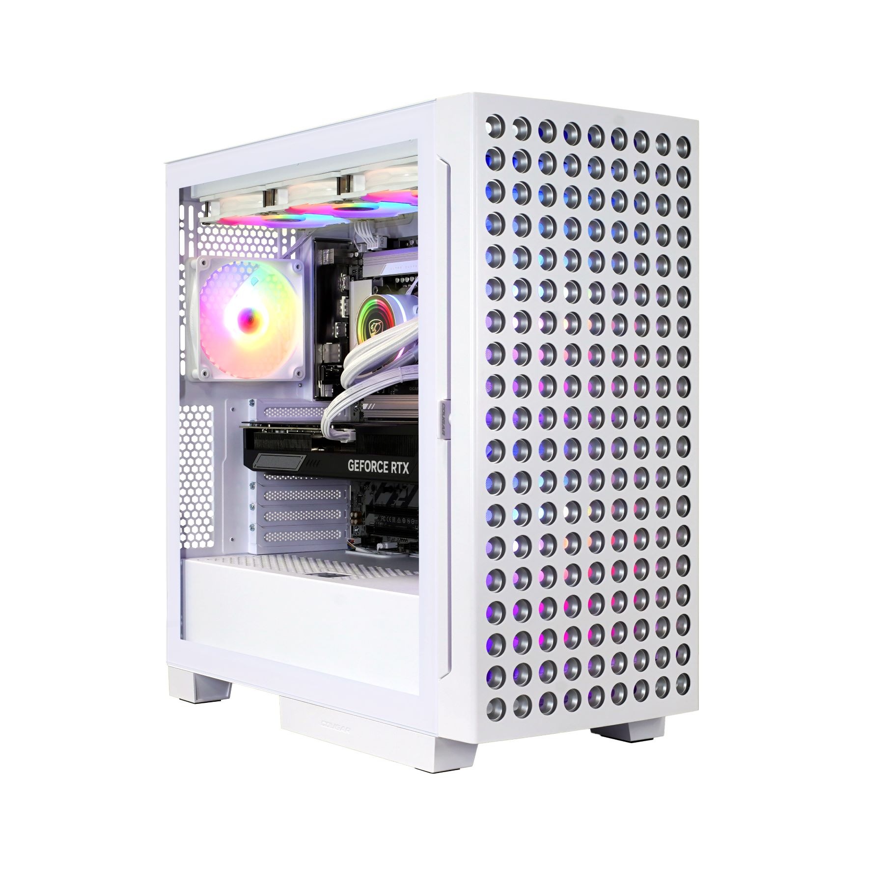 COUGAR Gaming-PC "AIRFACE ECO WT 7873 AMD Ryzen 5 9600X 32GB DDR5 1TB SSD RTX 5070Ti", weiß, Microsoft Windows 11 Home (64 Bit), 32 GB RAM 1.000 GB SS