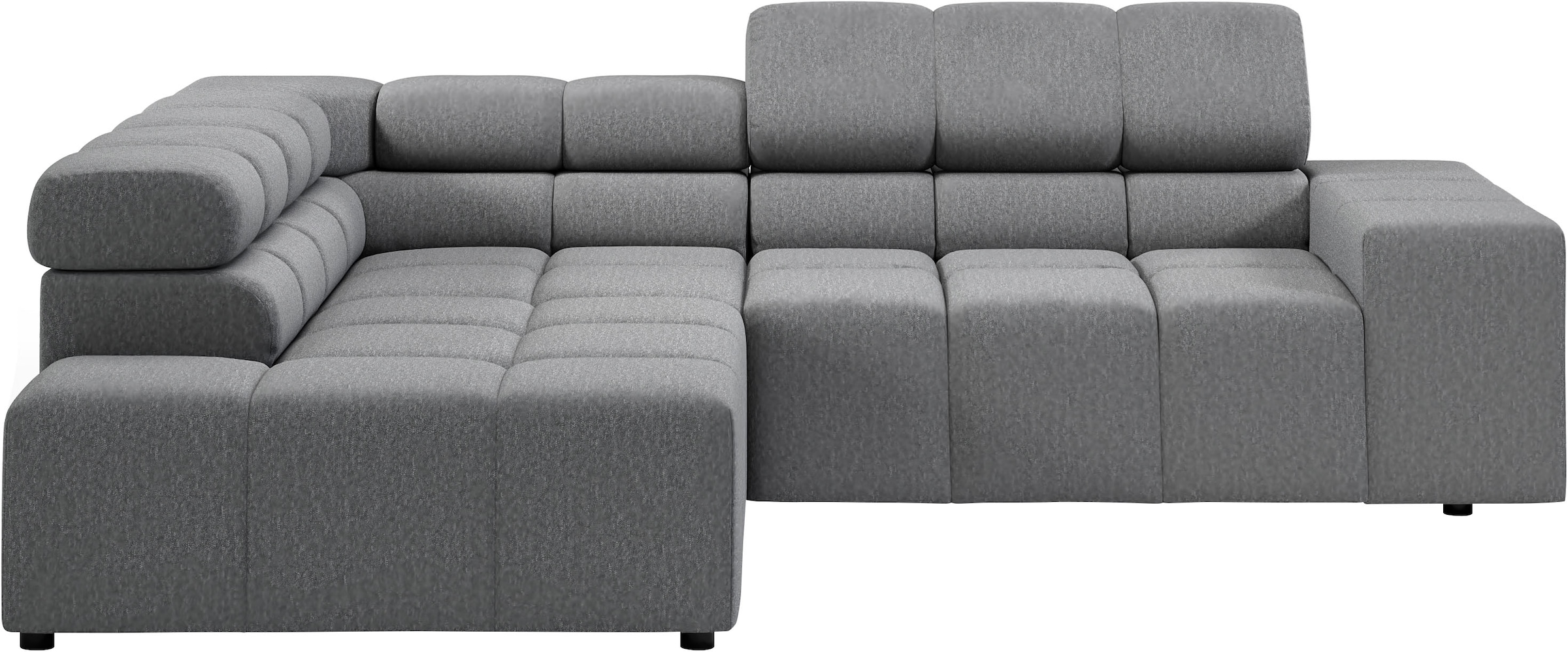 INOSIGN Ecksofa »Ancona, incl. Kopfteilverstellung + 3 Zierkissen, L-Form, Breite 249cm«, wahlweise motorische Sitztiefenverstellung, B/T(H: 249/215/70 cm