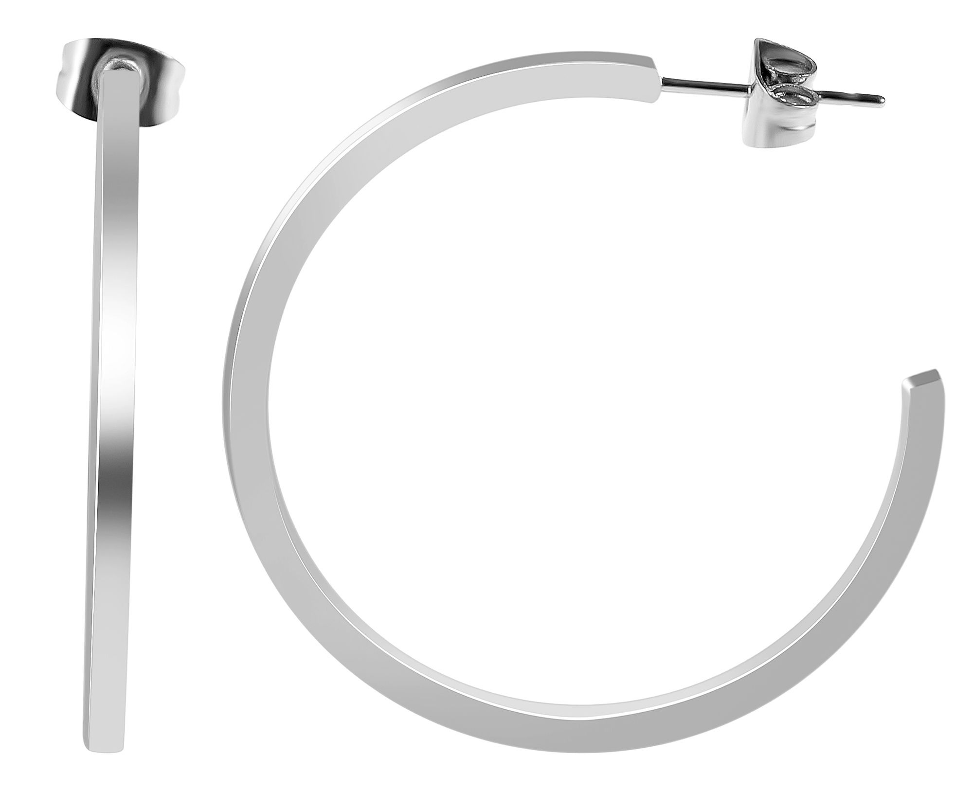 Adelia´s Paar Creolen "Ohrringe – Creole aus Edelstahl" Ideal als Geschenk zum Weihnachten