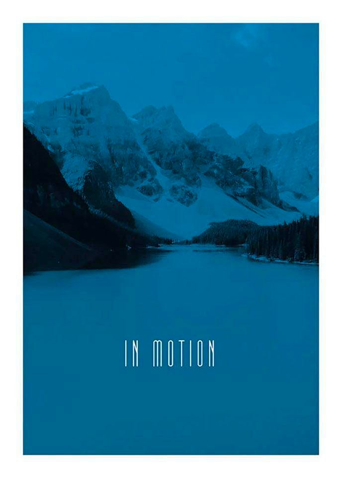 Poster »Word Lake In Motion Blue«, Natur, (1 St.), Kinderzimmer, Schlafzimmer, Wohnzimmer