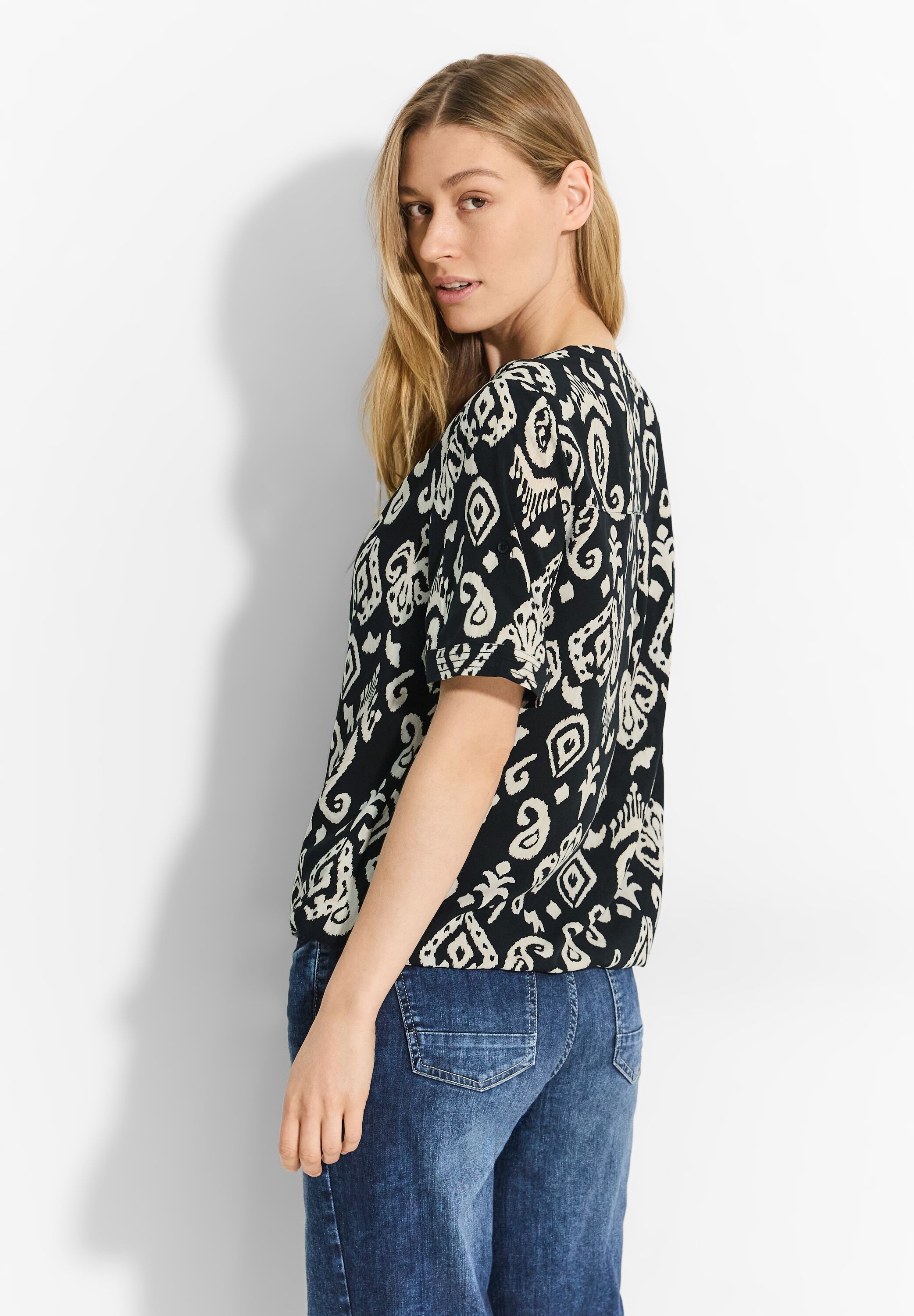 Cecil Kurzarmbluse aus softer Viskose günstig online kaufen