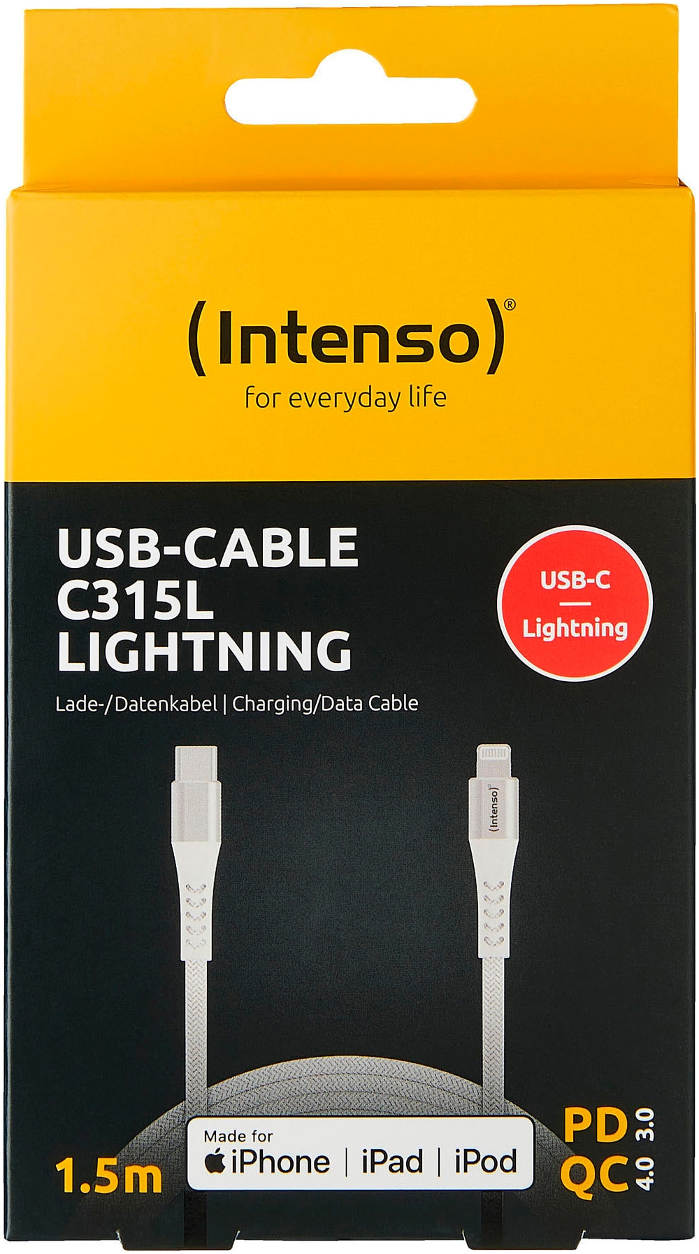 Intenso USB-Kabel »USB-C zu Lightning Kabel«, USB Typ C-Lightning, 150,00 cm