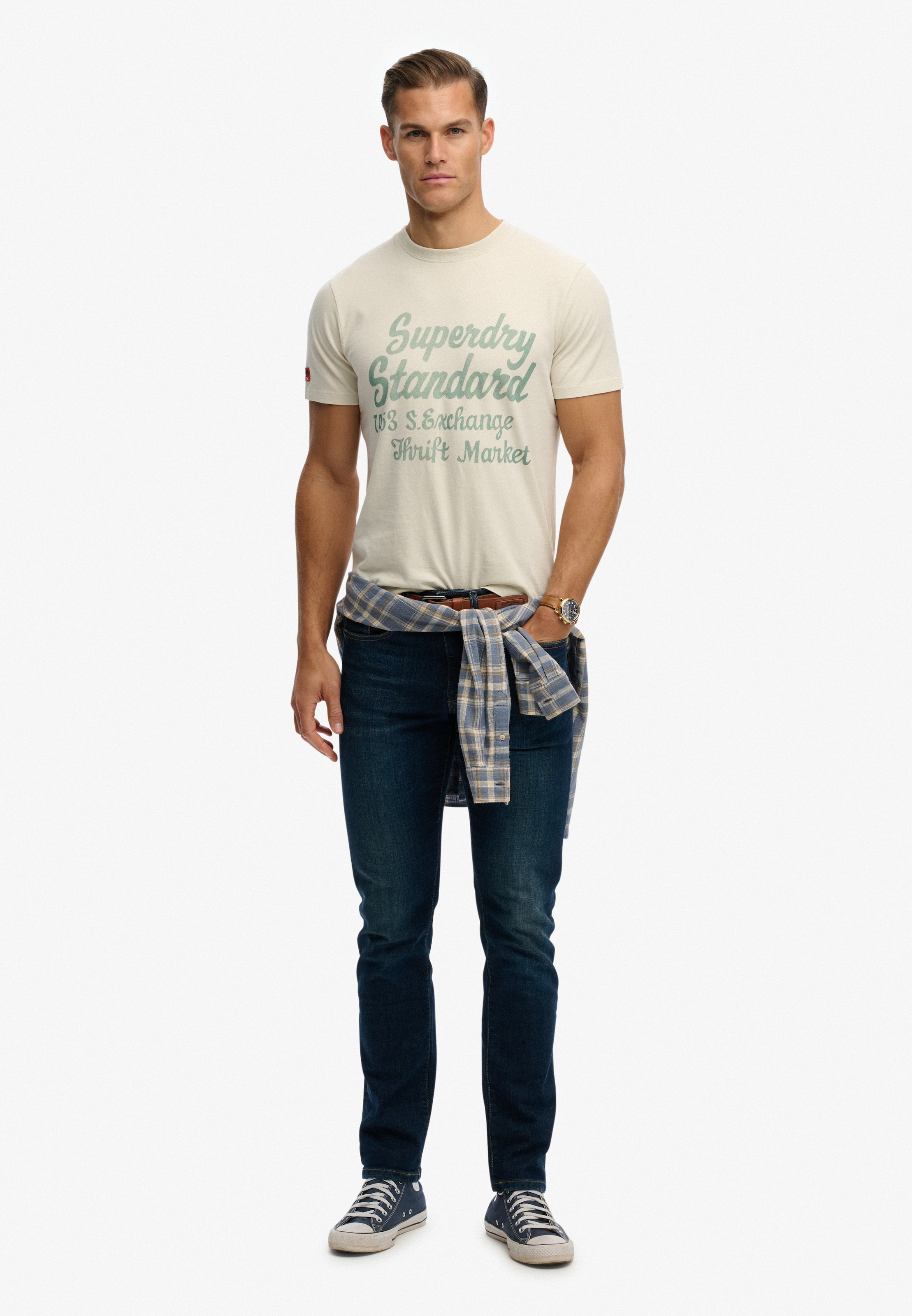 Superdry Rundhalsshirt »Industry Worker Relaxed Tee«