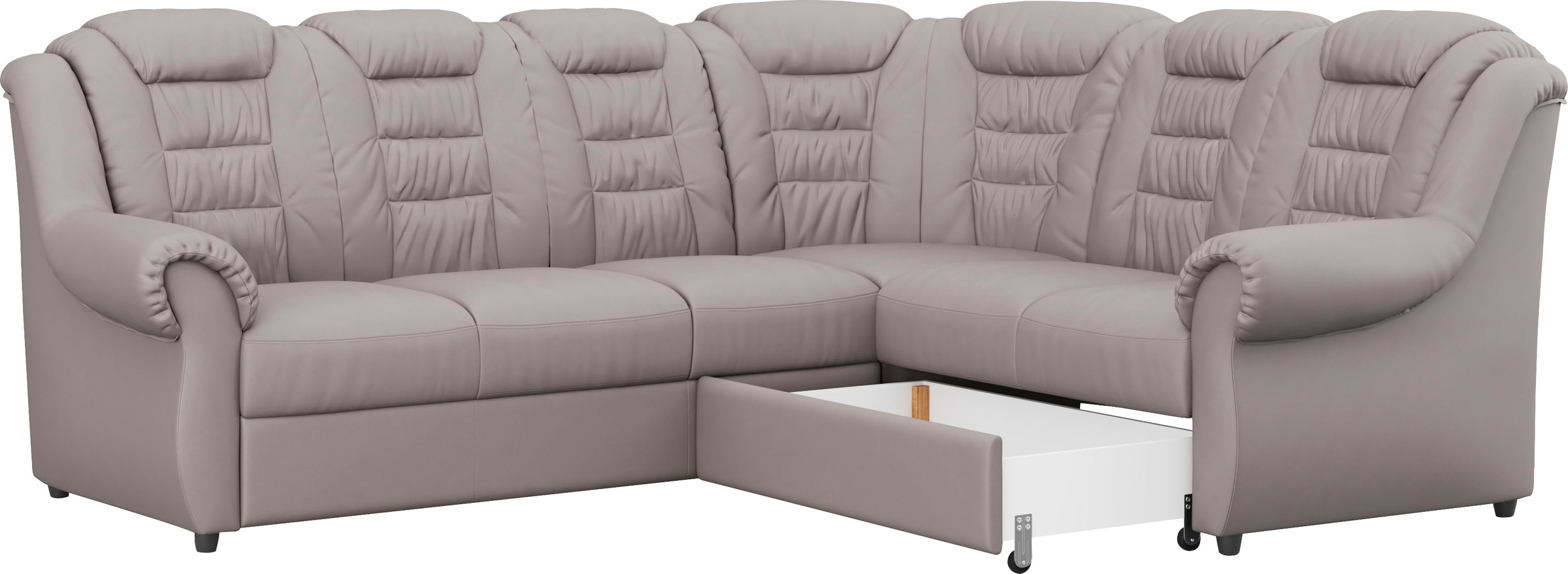 Home affaire Ecksofa »Boston L-Form«, mit hoher Rückenlehne, wahlweise mit Bettfunktion & Stauraum