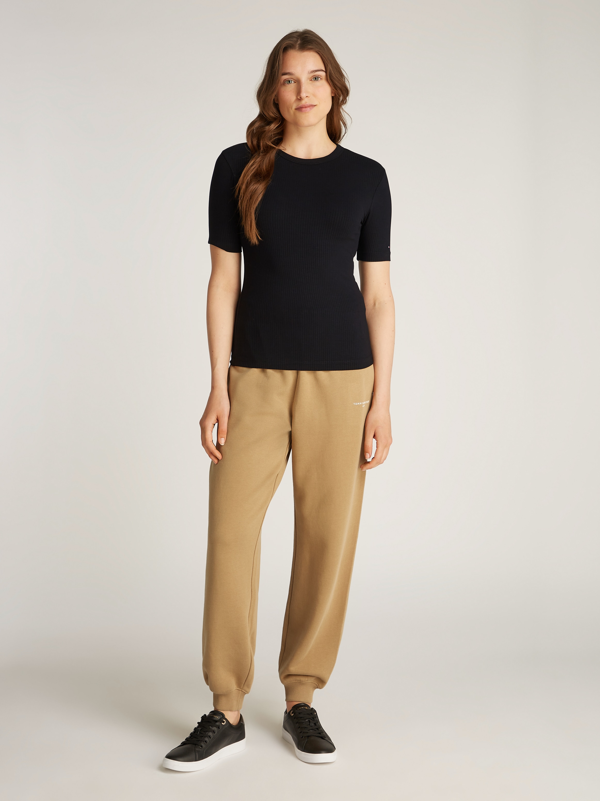 Tommy Hilfiger Kurzarmshirt »5X2 RIB C-NK SS«, mit Rundhals, Kurzarm