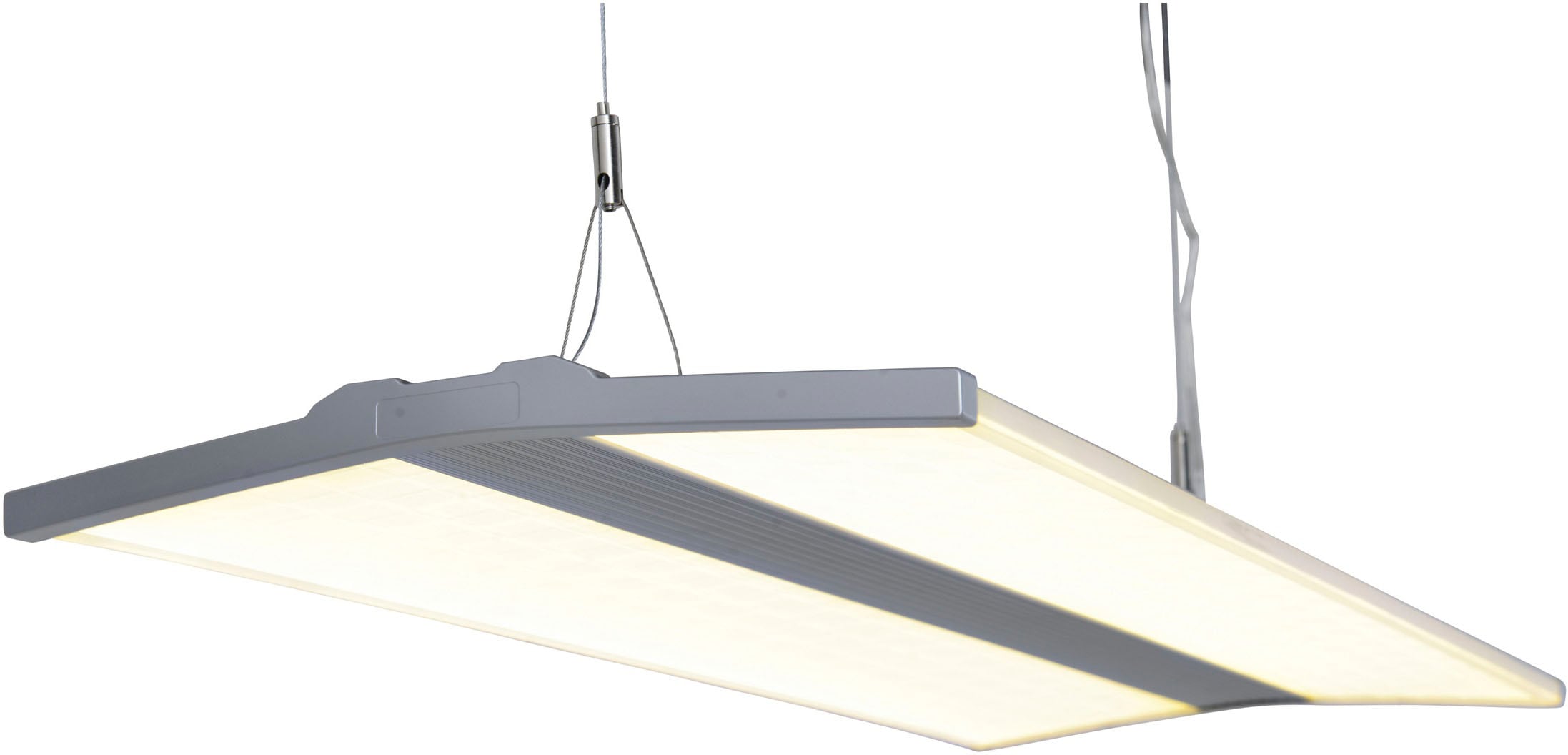 näve LED Pendelleuchte, 1 flammig, Büro/Arbeitszimmer Farbe grau Lichtfarbe neutralweiß L: 80cm B: 30cm