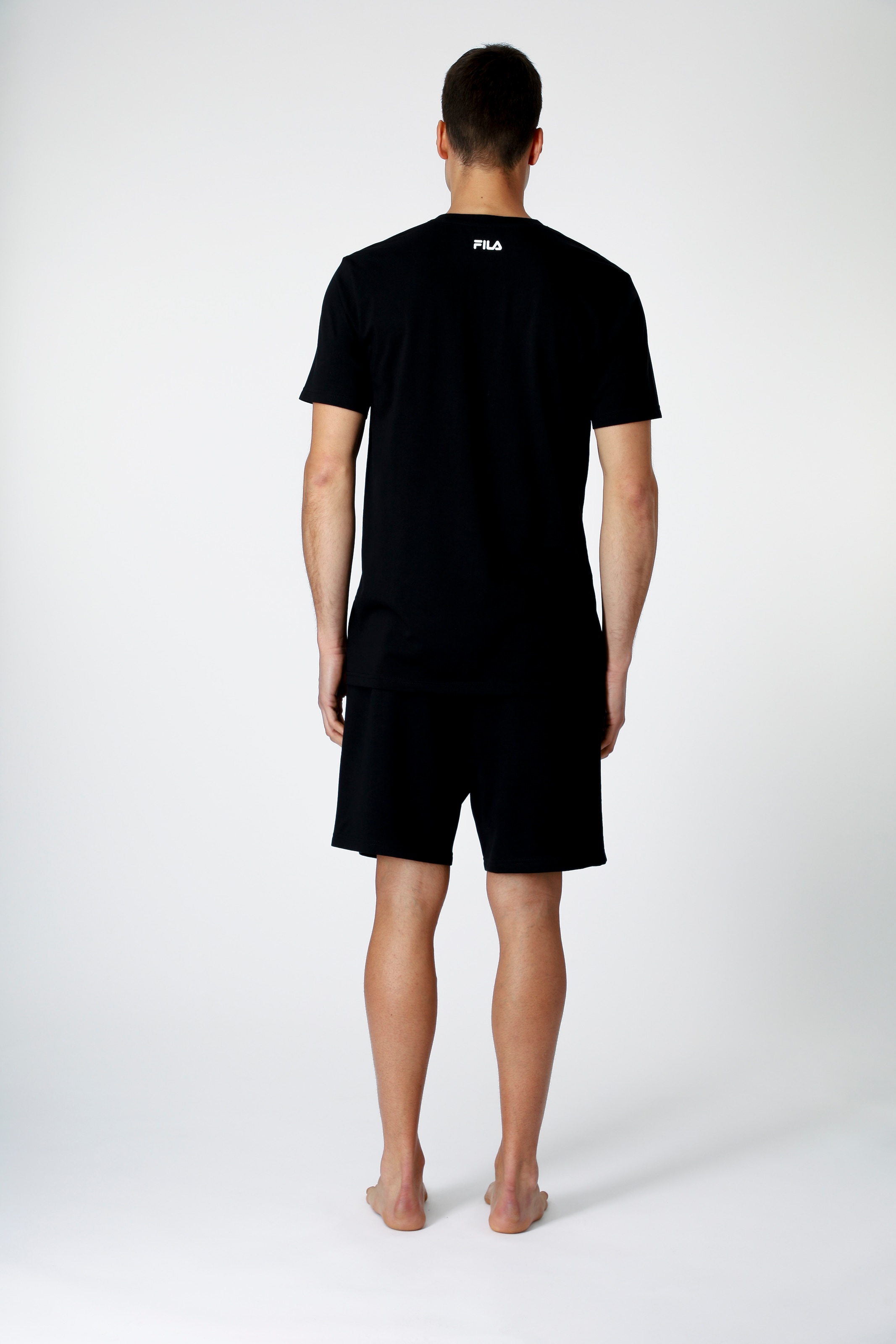 Fila Pyjama, (Set, 2 tlg.), mit schlichtem Logo-Stitching