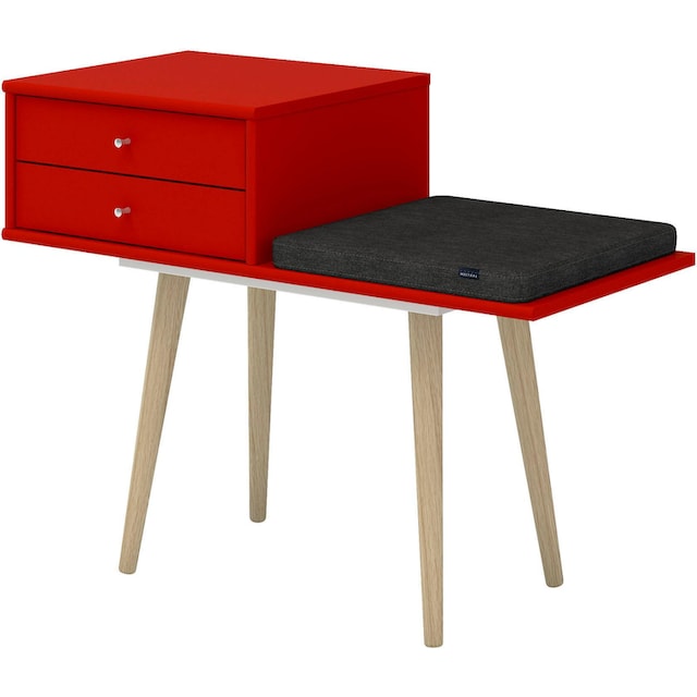 Hammel Furniture Sitzbank »Mistral Sitzhocker, Aufbewahrungsbank, Eingang  Flur Foyer«, mit zwei Schubladen und einem Sitzkissen, Holzbeine, Breite:  89 cm | BAUR