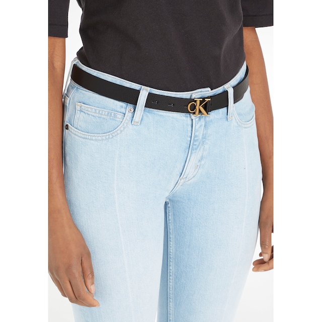 Calvin Klein Jeans Ledergürtel, mit CK-Monogrammschnalle bestellen | BAUR