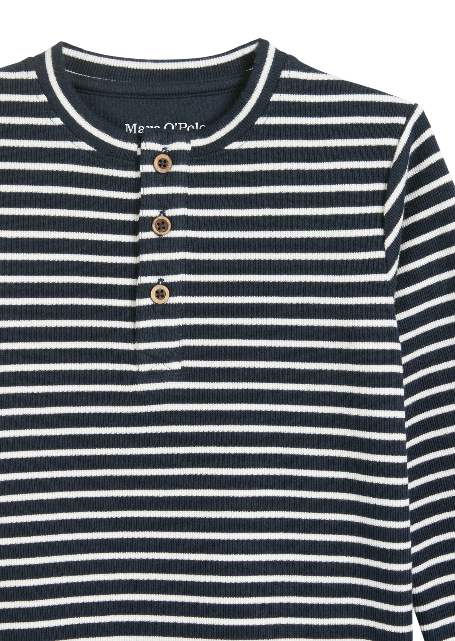 Marc O'Polo Langarmshirt »mit garngefärbtem Ringelmuster«