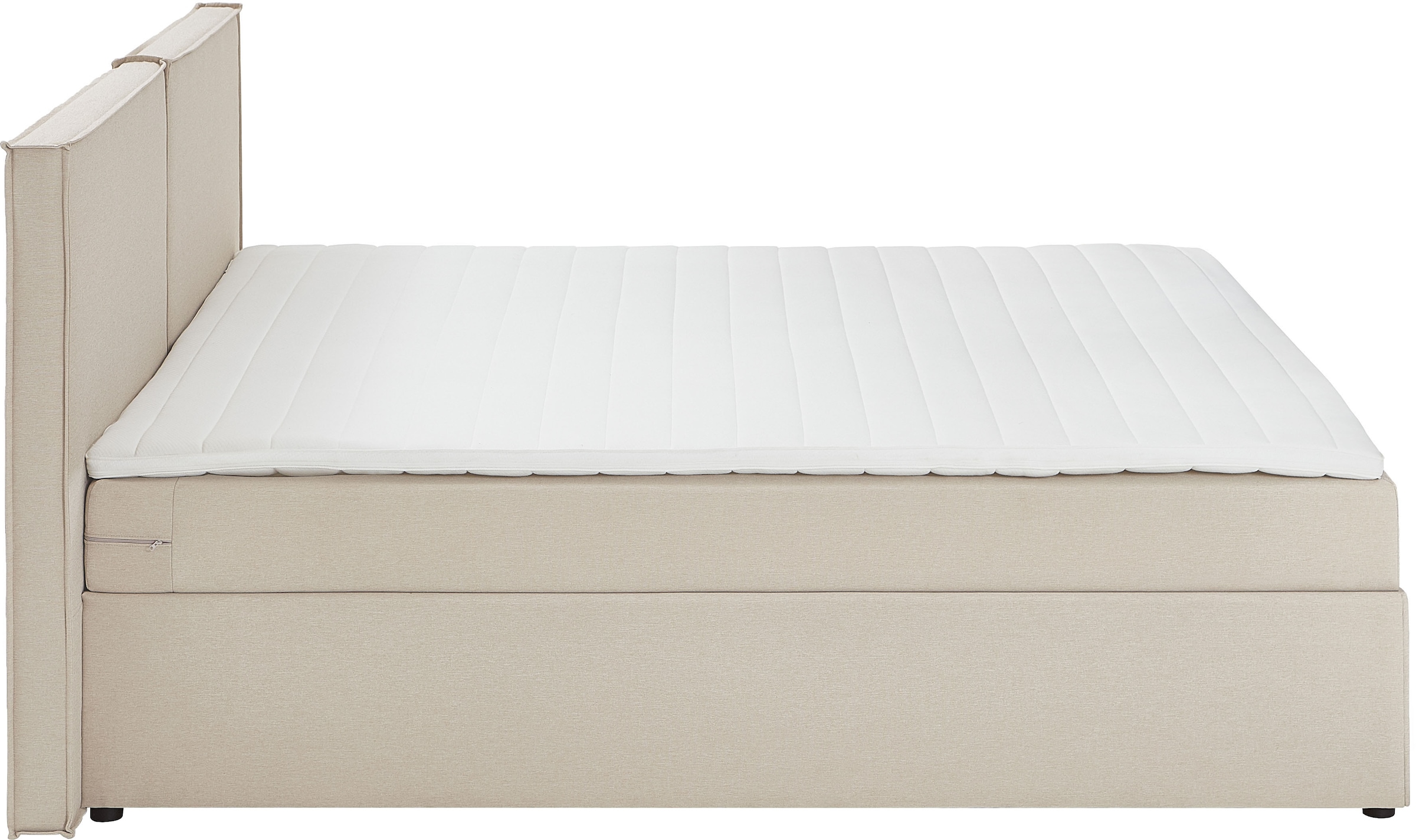 ATLANTIC home collection Boxbett »NIKITA«, bodentiefes Bett, wahlweise mit Matratze und Topper
