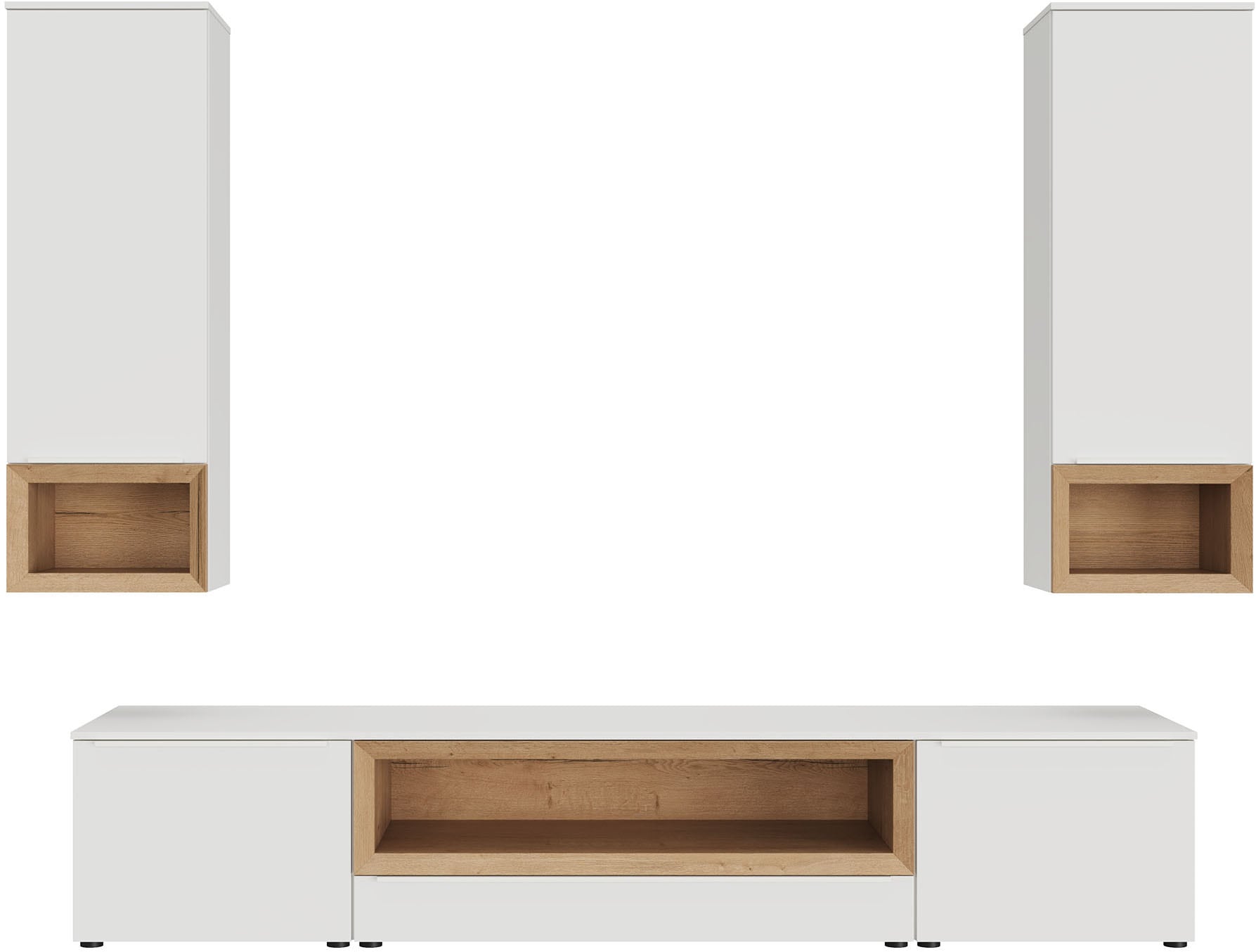 nobilia® Wohnzimmer-Set »Case, variabel montierbar« 3 Stk. tlg.