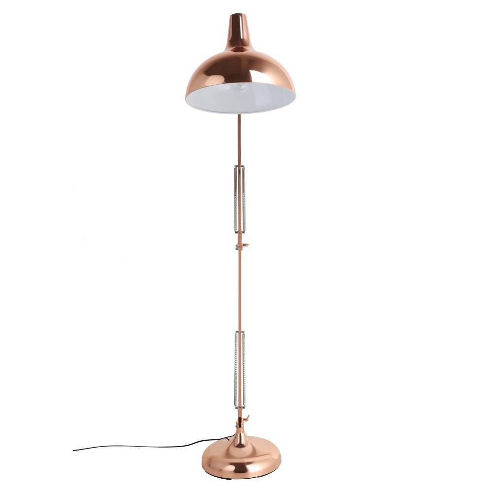 EGLO Stehlampe »BORGILLIO«, 1 flammig, Leuchtmittel E27 | ohne Leuchtmittel, Standleuchte, Industrial, Stahl in Kupfer, E27, inkl. Trittschalter