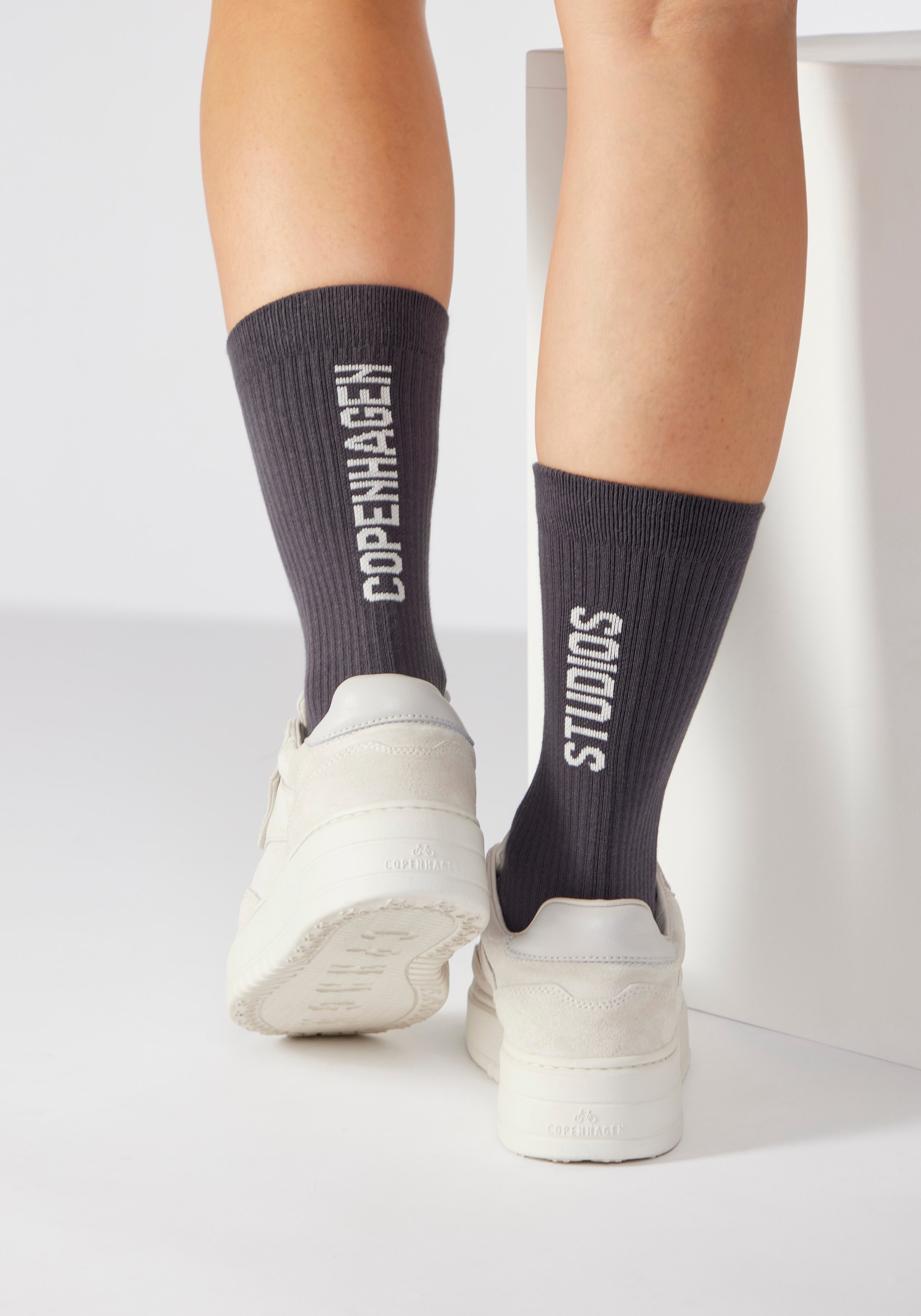 Copenhagen Studios Tennissocken Packung, 3 Stk. tlg. mit großem Schriftzug