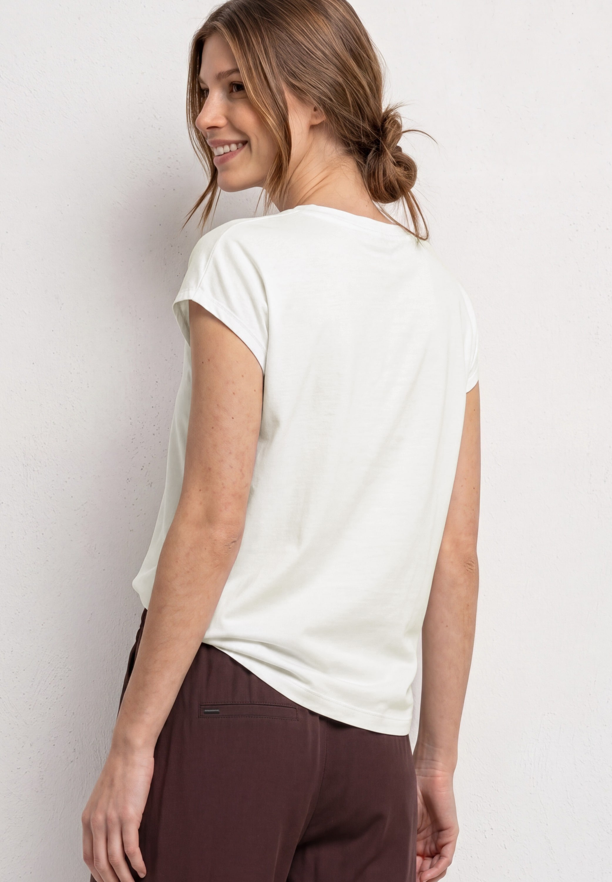 STREET ONE T-Shirt mit V-Ausschnitt