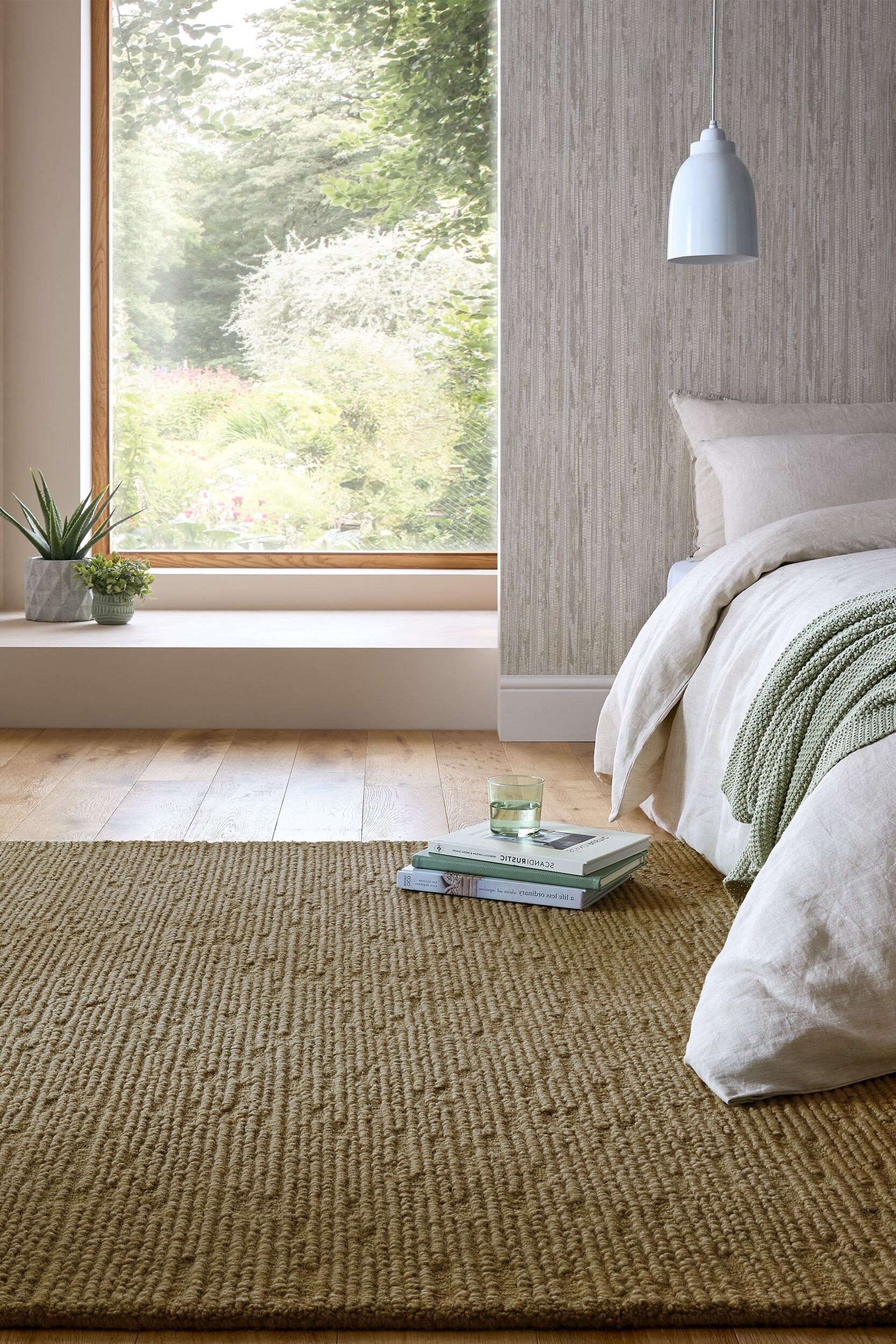 FLAIR RUGS Wollteppich "Harris Boucle" rechteckig 12 mm Höhe handgefertigt günstig online kaufen