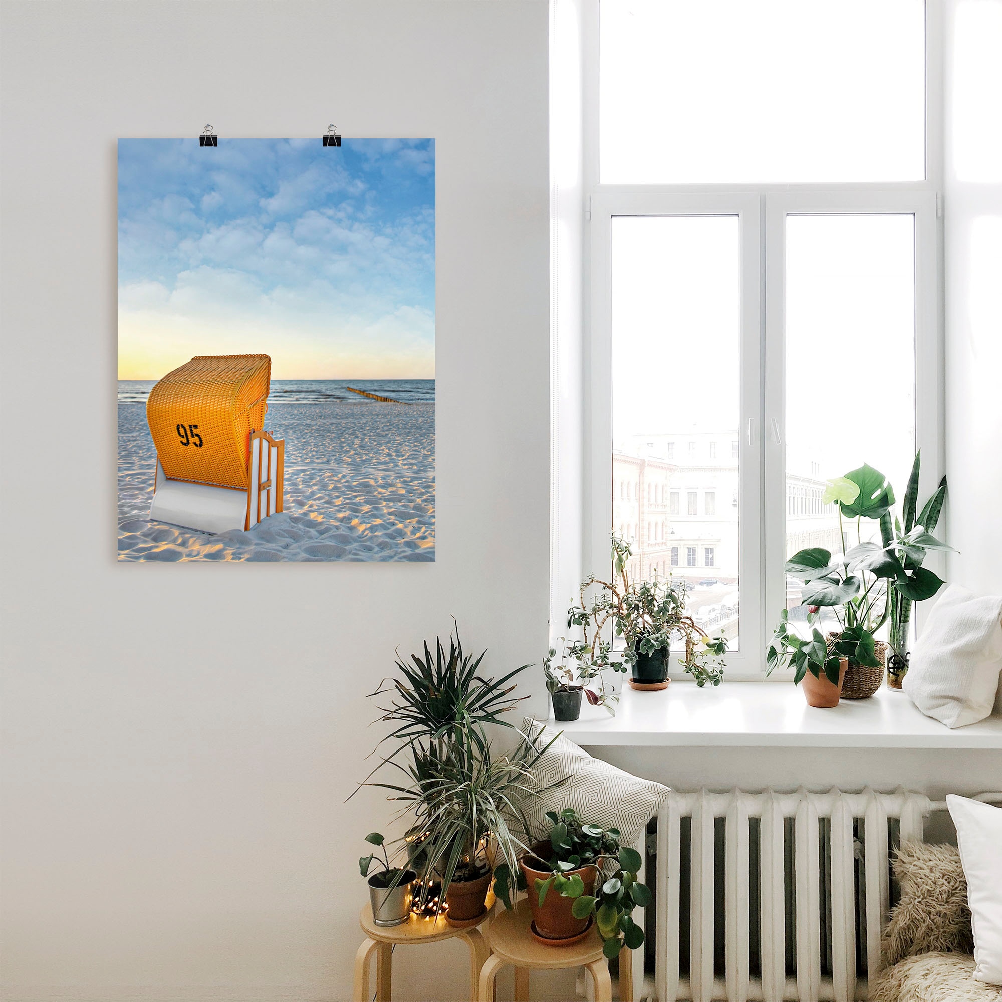 Artland Wandbild »Ostsee7 - Strandkorb«, Strand, (1 St.), als Alubild, Outdoorbild, Leinwandbild, Poster in verschied. Größen