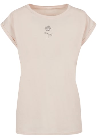 T-Shirt »Merchcode Damen Ladies Spring - Rose T-Shirt«, (1 tlg.)