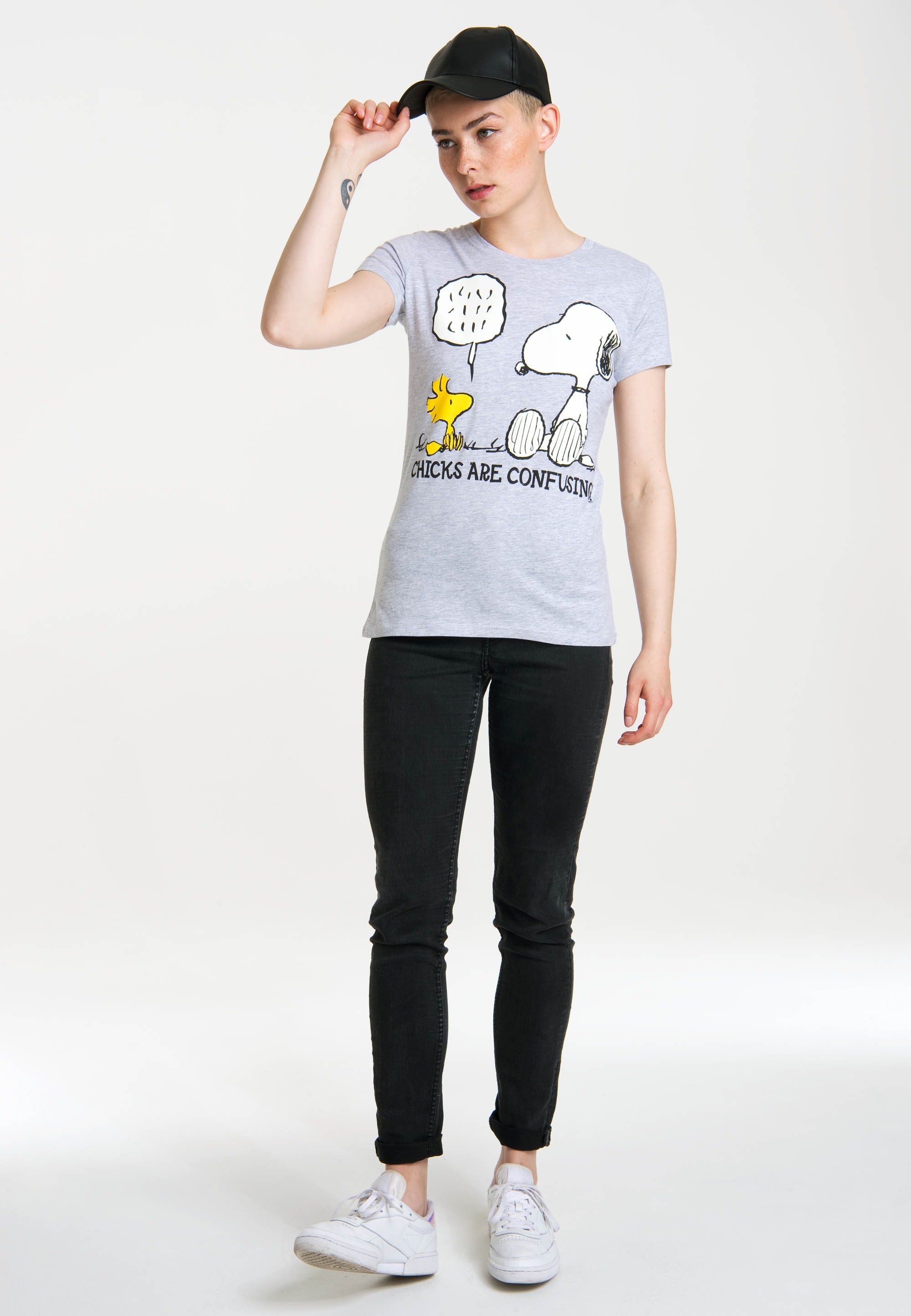 - »Snoopy mit für niedlichem T-Shirt Snoopy-Frontprint BAUR LOGOSHIRT Peanuts«, | kaufen