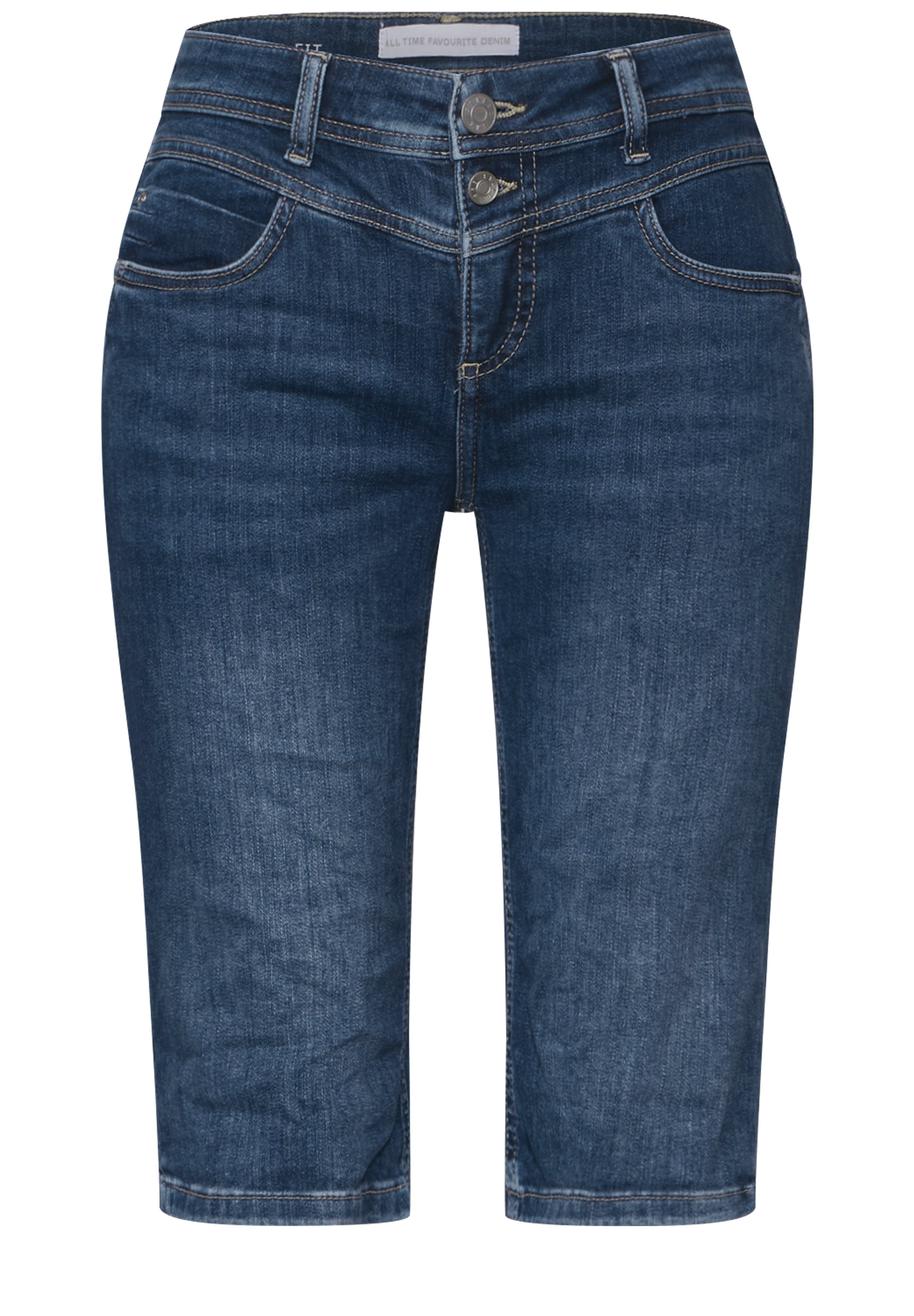 STREET ONE Gerade Jeans, in dunkelblauer Waschung