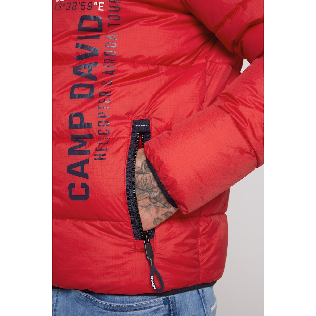 CAMP DAVID Outdoorjacke, mit Kapuze, mit Windbreaker-Bündchen im Ärmel