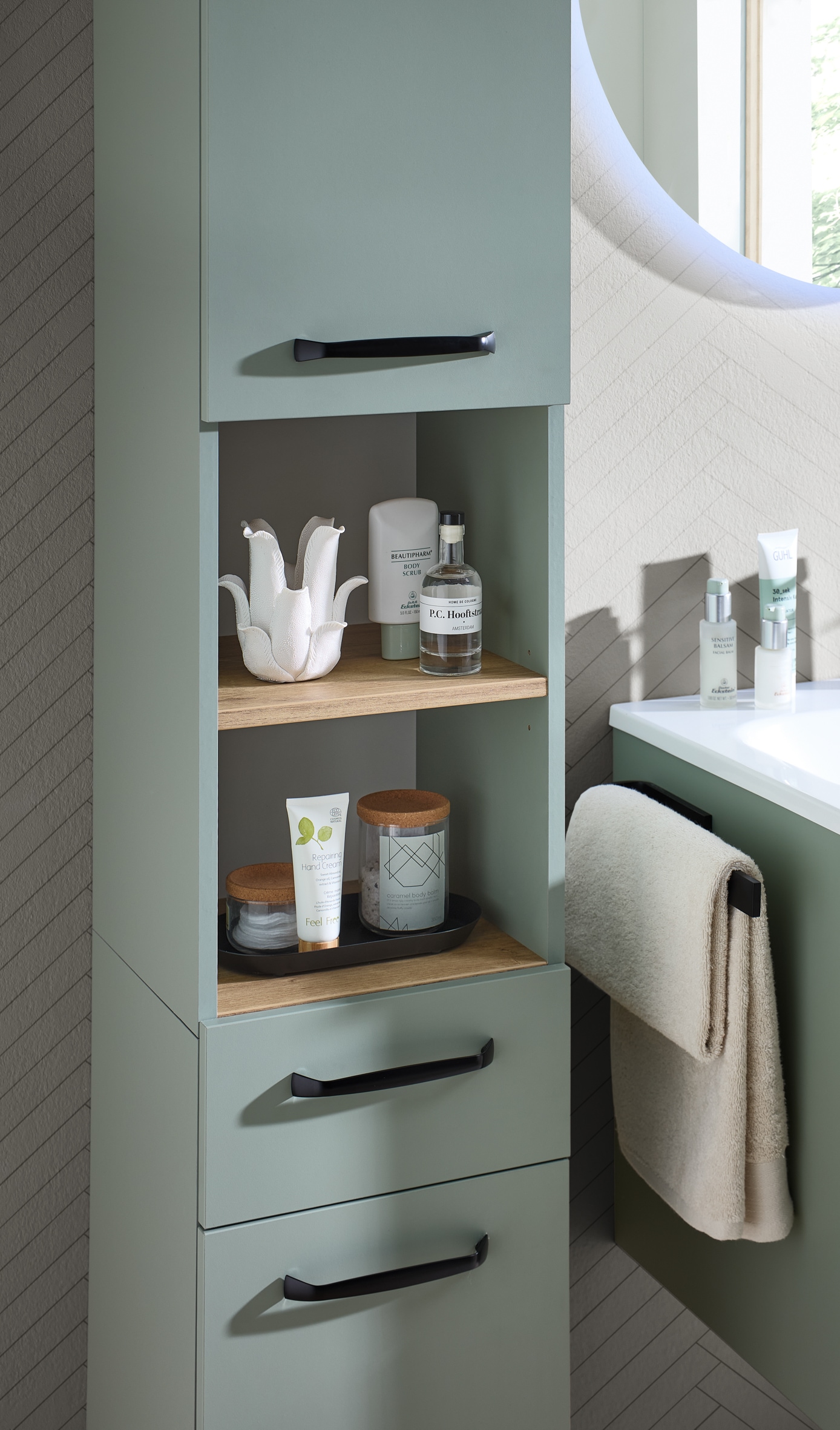 Saphir Badmöbel-Set »Quickset 500, Waschbeckenunterschrank mit Spiegel« 6 Stk. tlg.