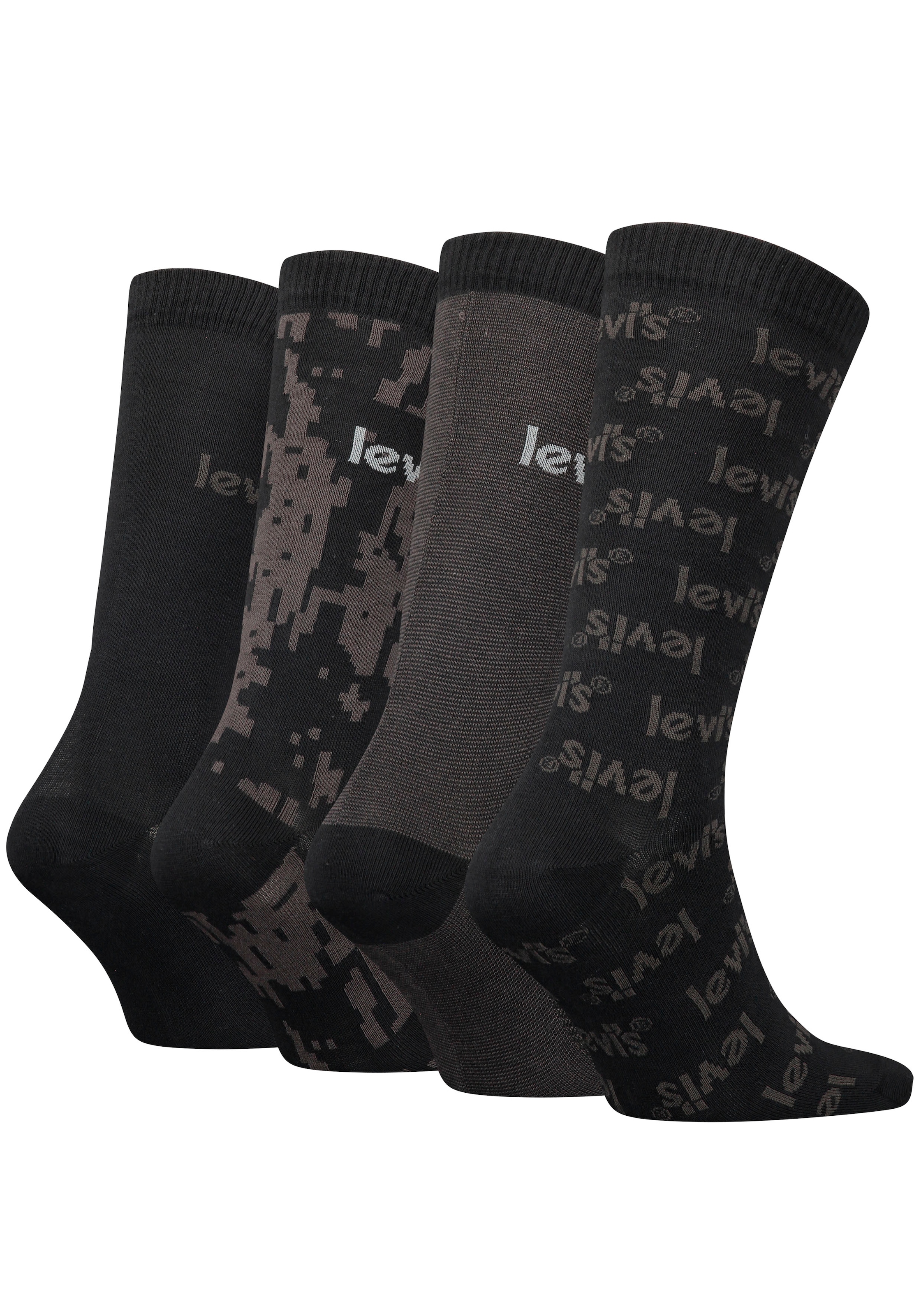 Levi's® Socken, (Packung, 4er-Pack), mit breitem Logobund