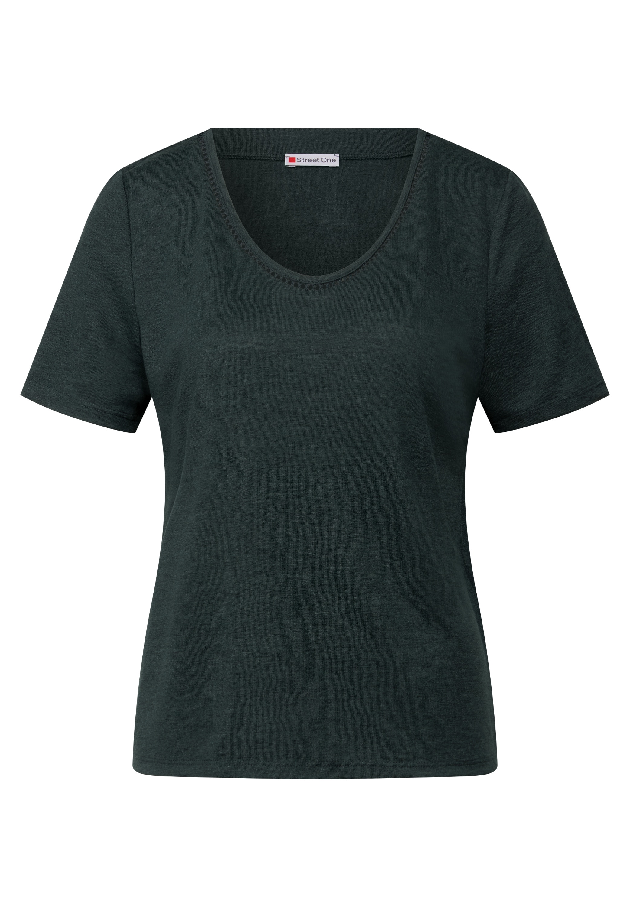 STREET ONE T-Shirt, mit Häkel-Details und Viskose