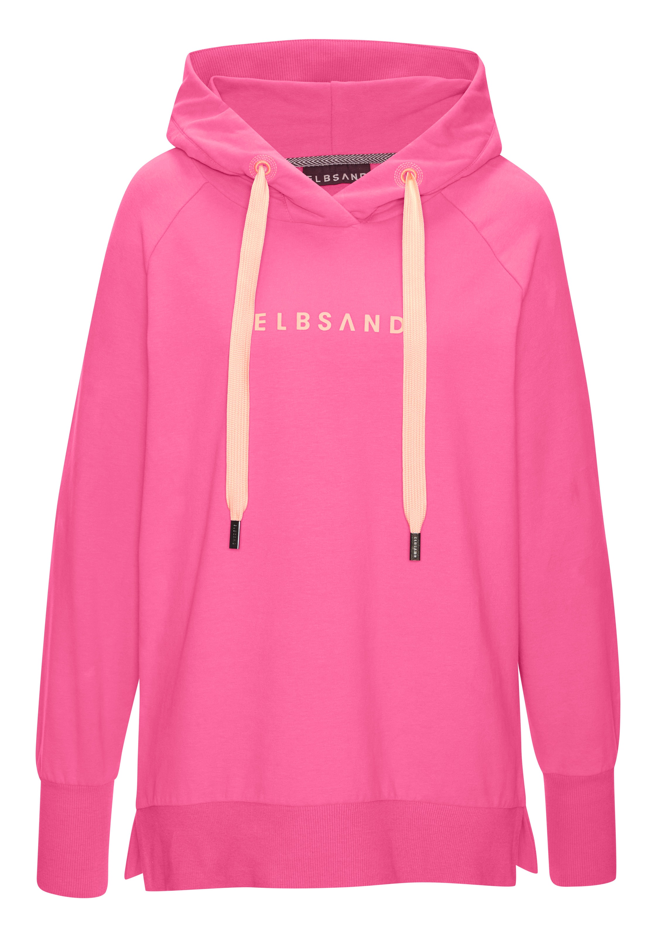 Elbsand Kapuzensweatshirt "Svana", mit Logoprint, bequemer Hoodie, seitliche Schlitze