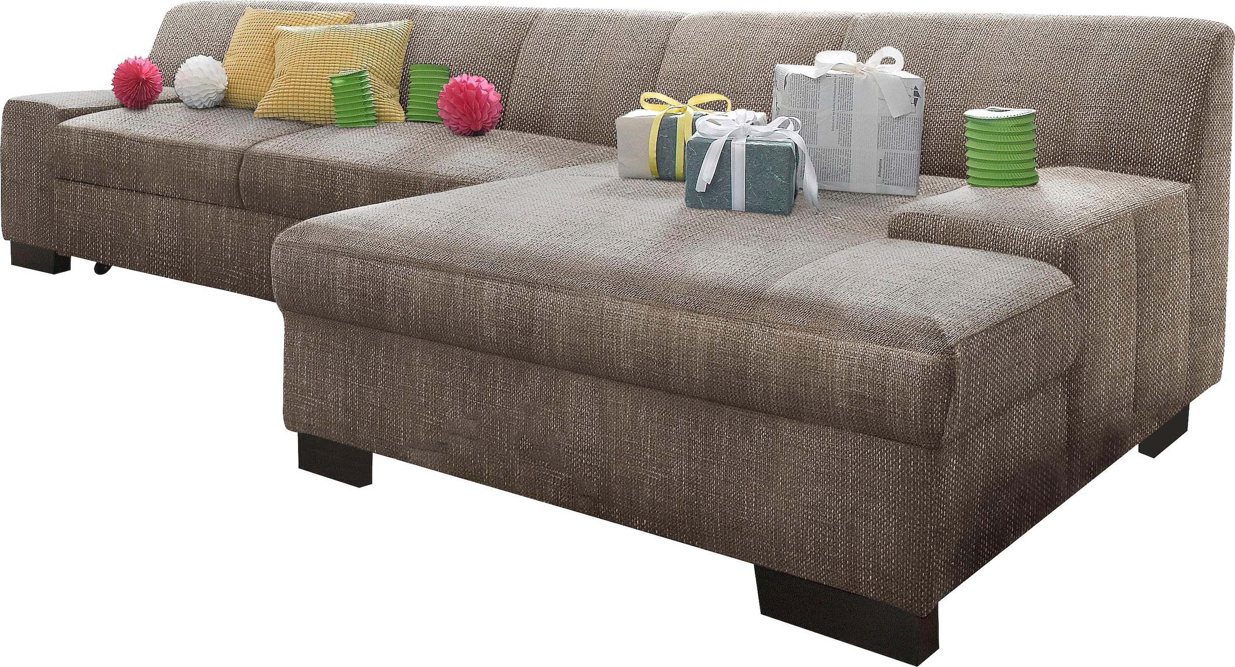 DOMO collection Ecksofa »Norma Top L-Form«, wahlweise mit Bettfunktion