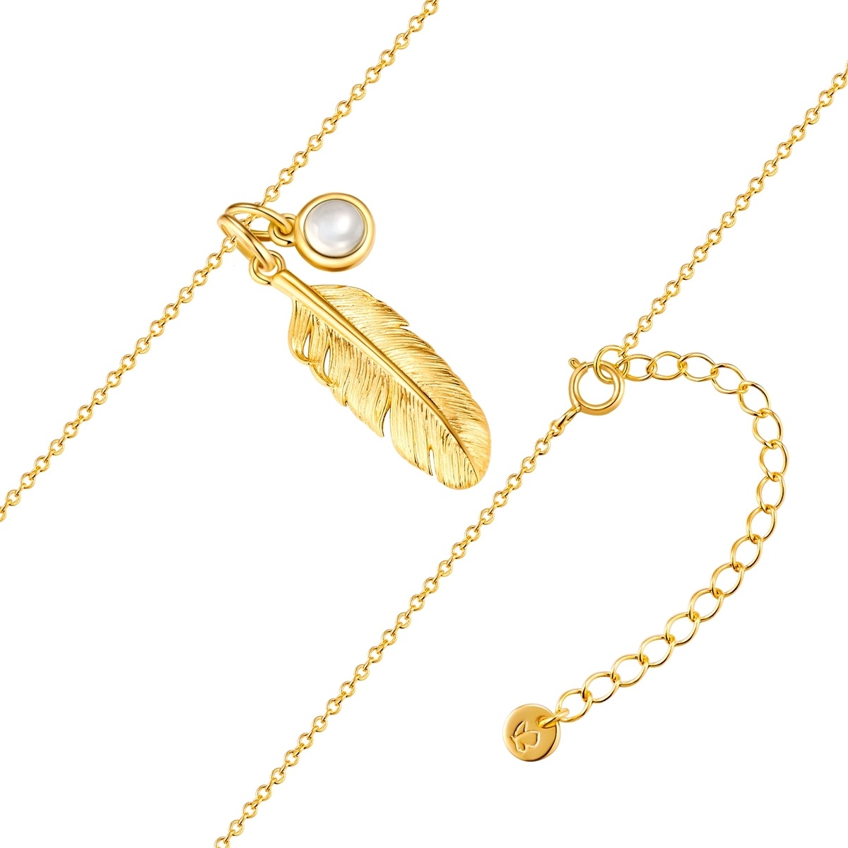 Glanzstücke München Kette mit Anhänger »AV282« mit Mondstein (synth.)