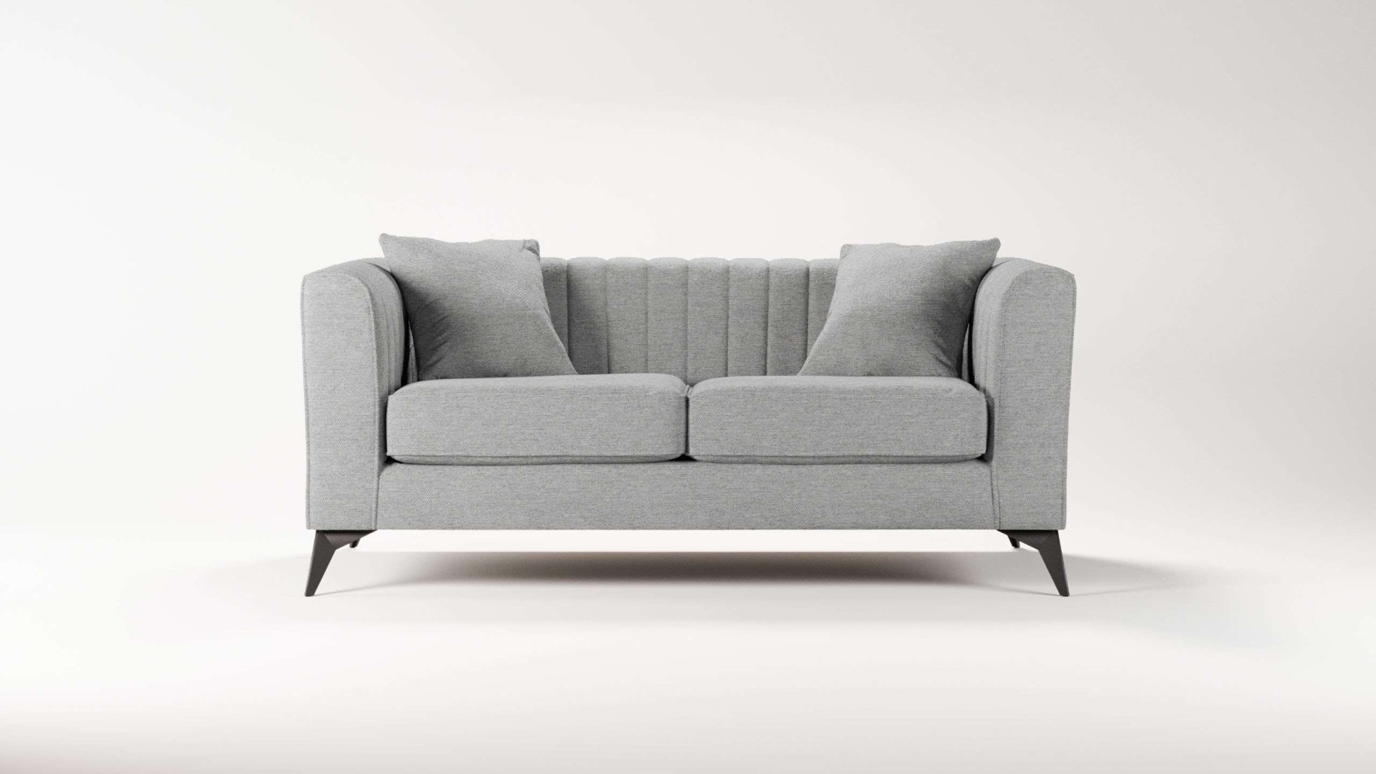 Places of Style 2-Sitzer »MATTHEW elegantes Designsofa, Maße B/T/H: 170/86/74 cm«, Steppung im Rücken, lose Sitzkissen, incl. Zierkissen