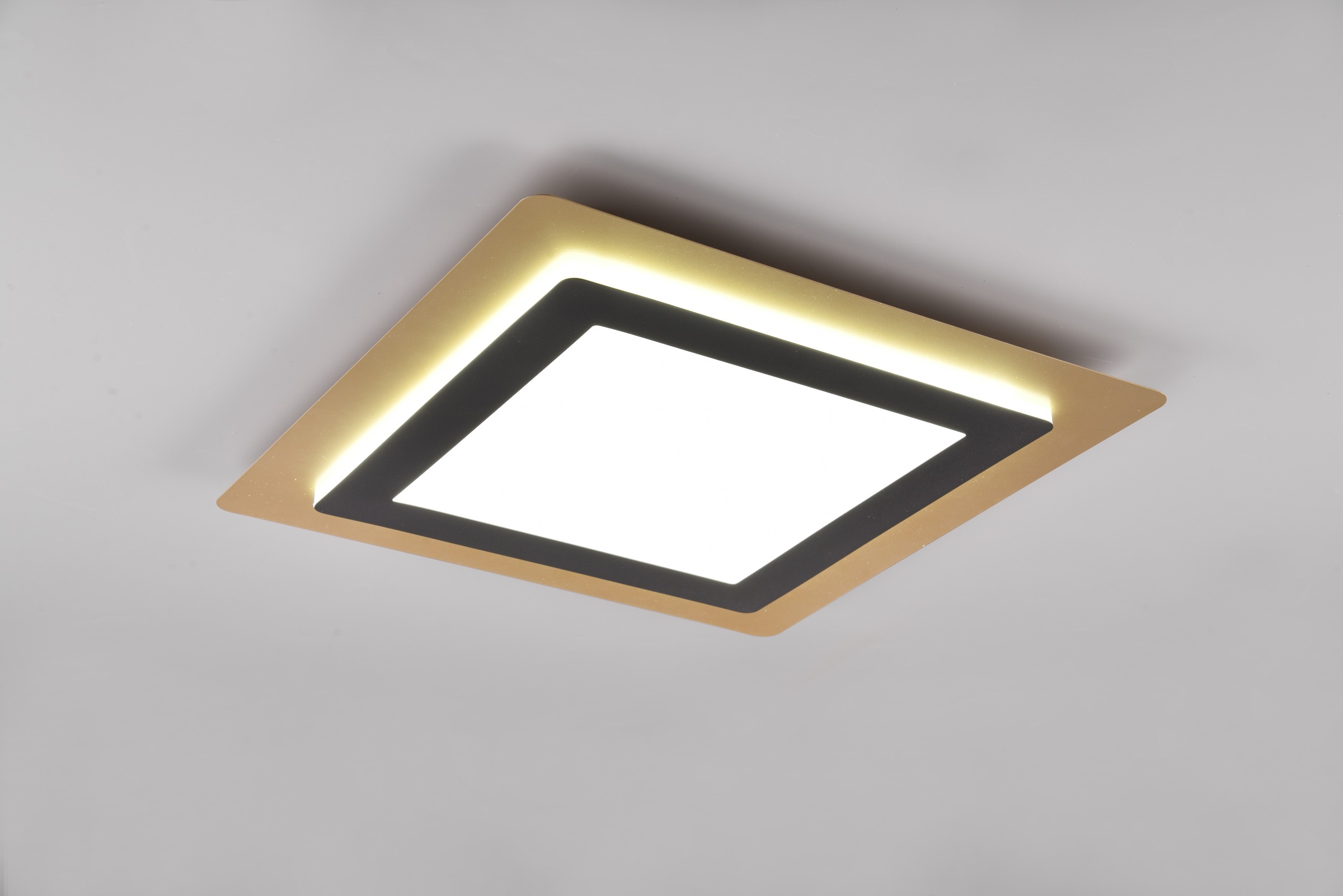 TRIO Leuchten LED Deckenleuchte »MORGAN, quadratische Deckenlampe 45x45cm, dimmbar, CCT, Memoryfunktion«, 1 flammig, Leuchtmittel LED-Board | LED fest integriert, Nachtlicht, Timer, 46W 6000 Lumen, 2700-6500 Kelvin, mit Fernbedienung