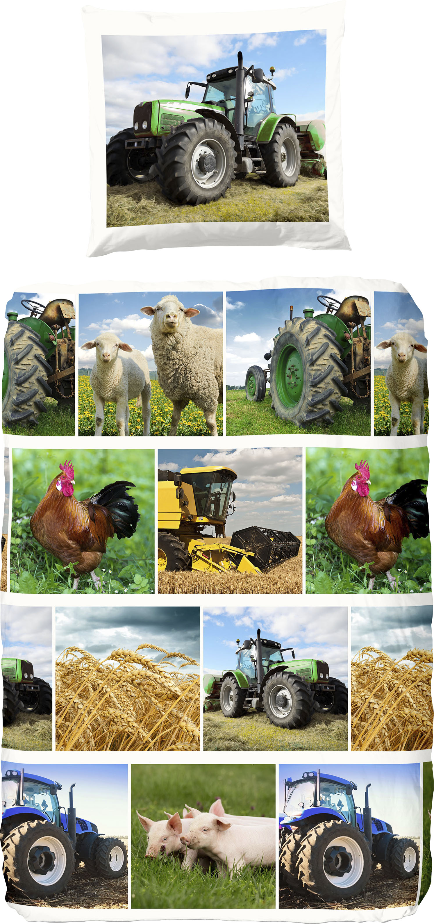 good morning Kinderbettwäsche "Agri" 2 Stk. tlg. 100% Baumwolle, 135x200, R günstig online kaufen