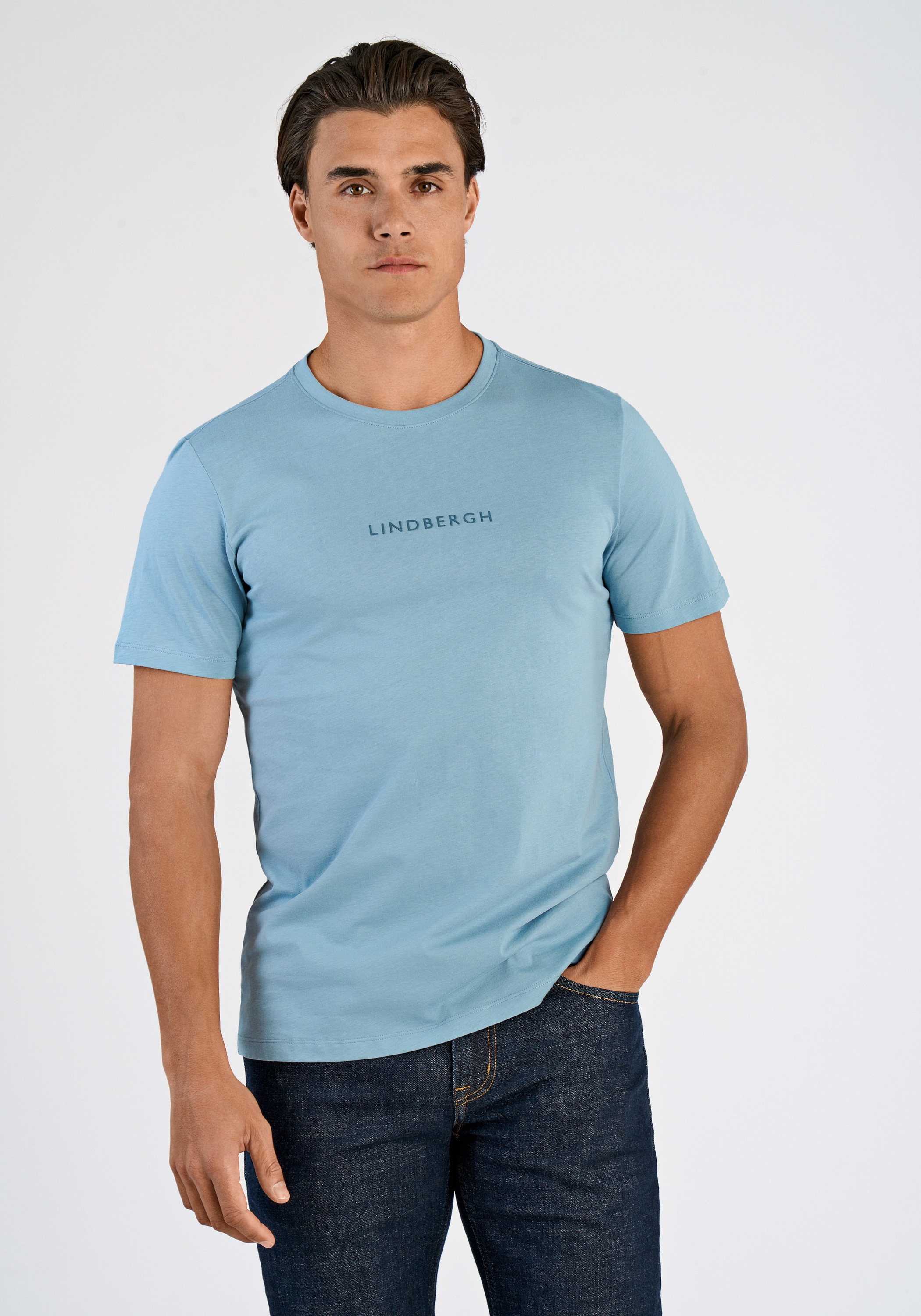 LINDBERGH T-Shirt mit Logo und Rundhalsausschnitt günstig online kaufen