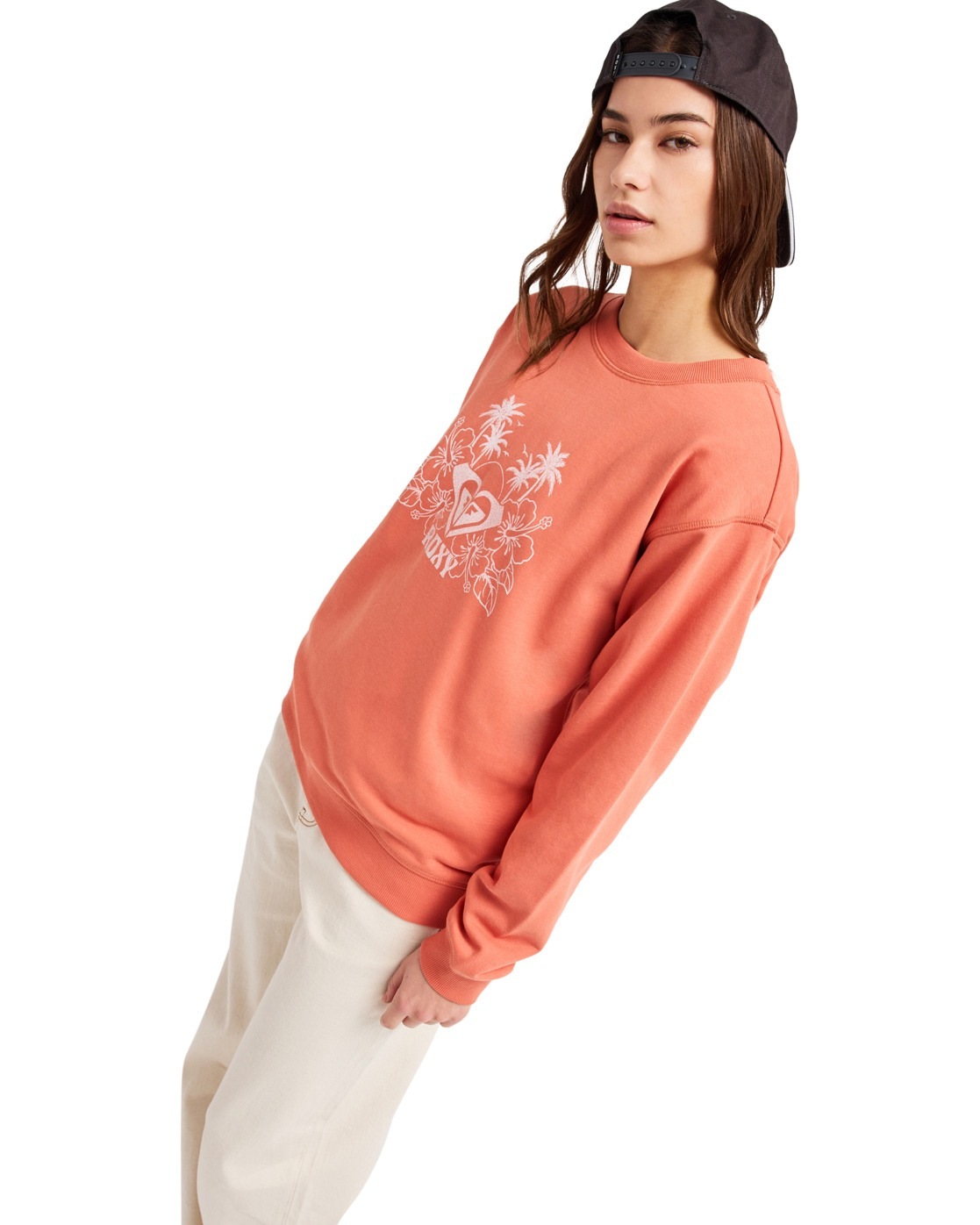 Roxy Surf Stoked Terry Vintage Sweatshirt Apricot Brandy S Damen 2