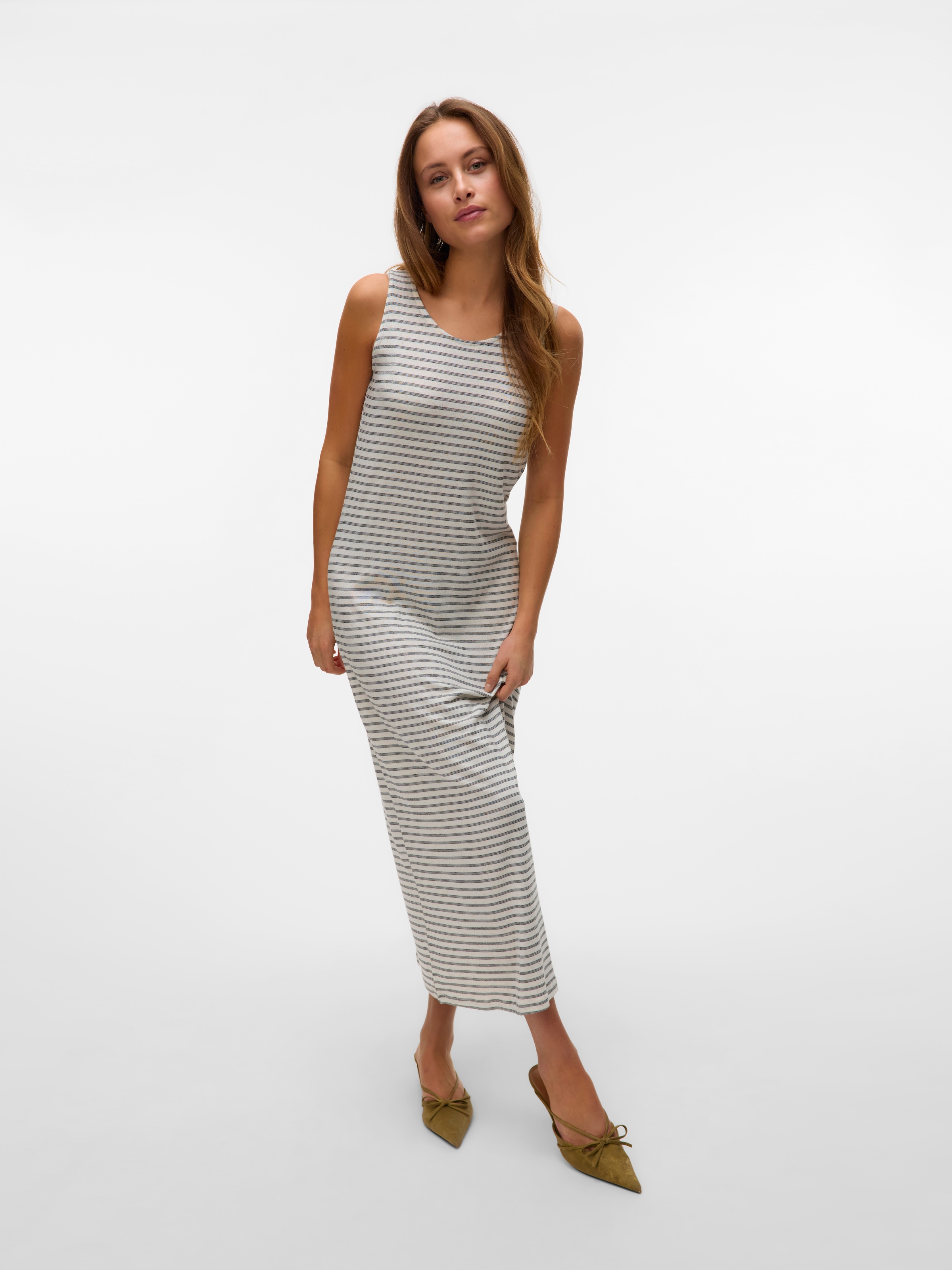 Vero Moda Midikleid »VMGINA SL 7/8 DRESS JRS NOOS«, Sommerkleid