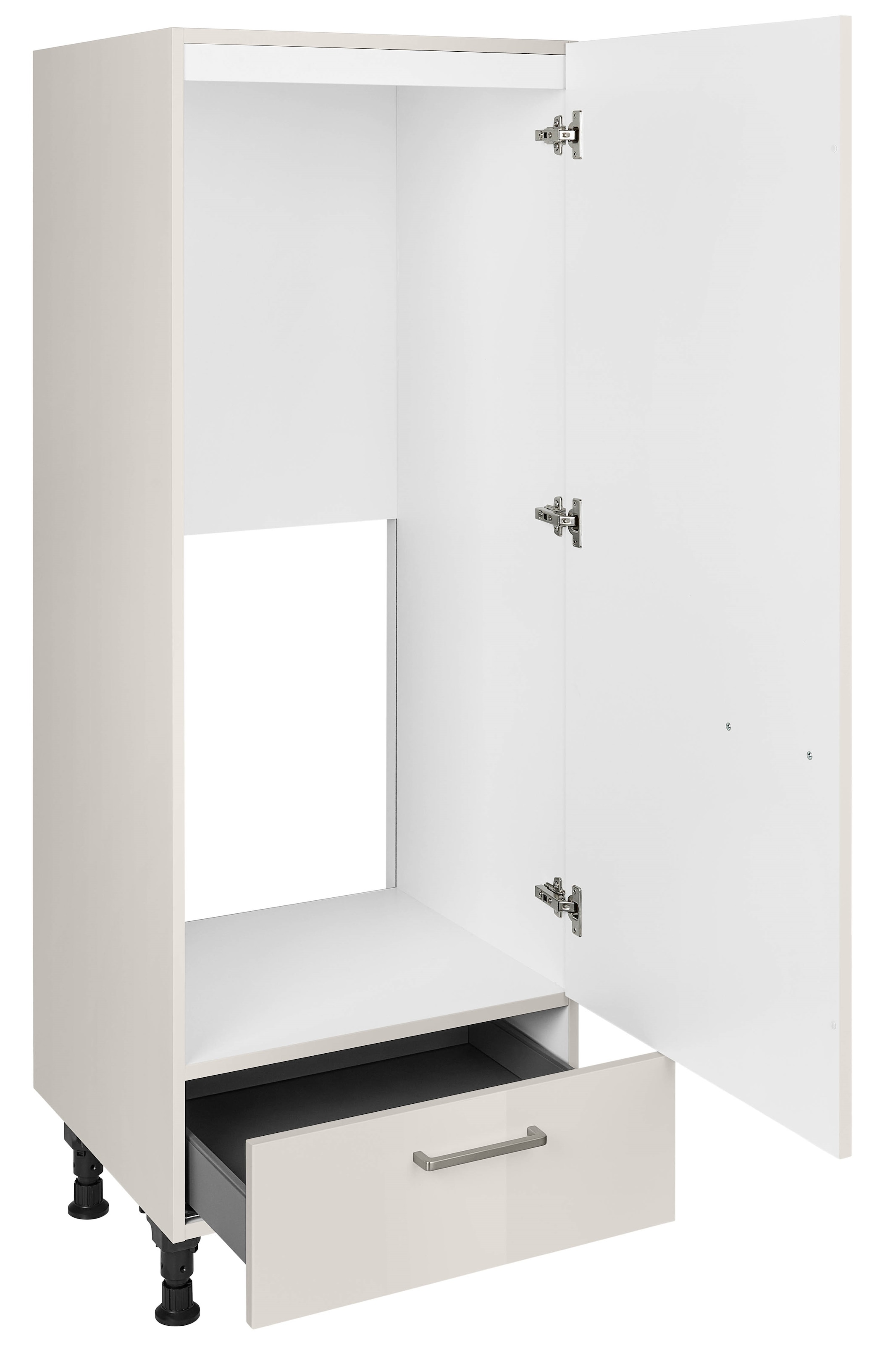 nobilia® Kühlumbauschrank »"Flash", Ausrichtung wählbar, mit Schubkasten,«, vormontiert, Breite/Höhe: 60/167,8 cm