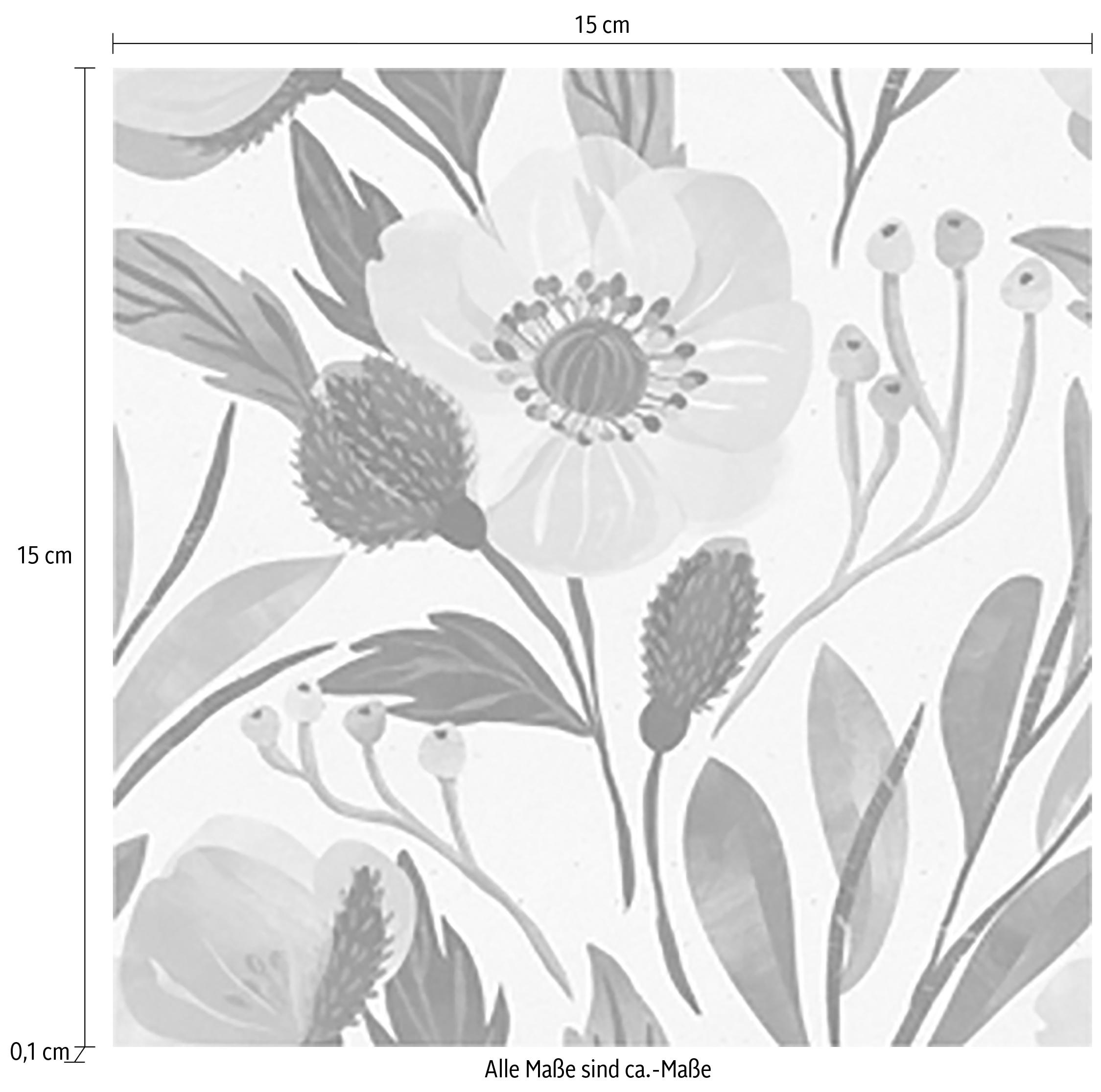 Thumbnail - queence Fliesenaufkleber "Pflanze" Stickerfliesen, selbstklebend, Sticker, 12er Set