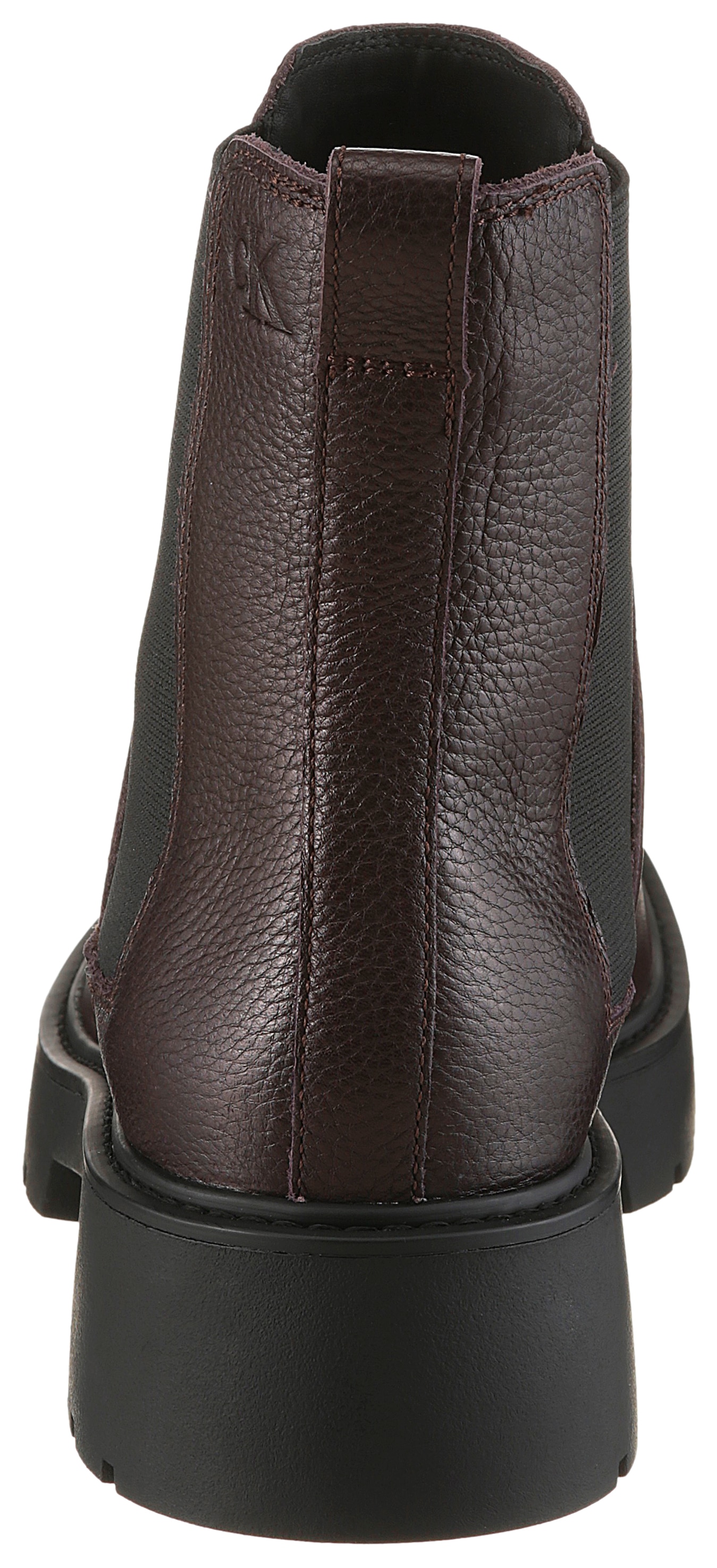 Calvin Klein Jeans Chelseaboots »CHUNKY CHELSEA BOOT LTH«, Schlupfboots, Stiefelette mit praktischer Anziehlasche