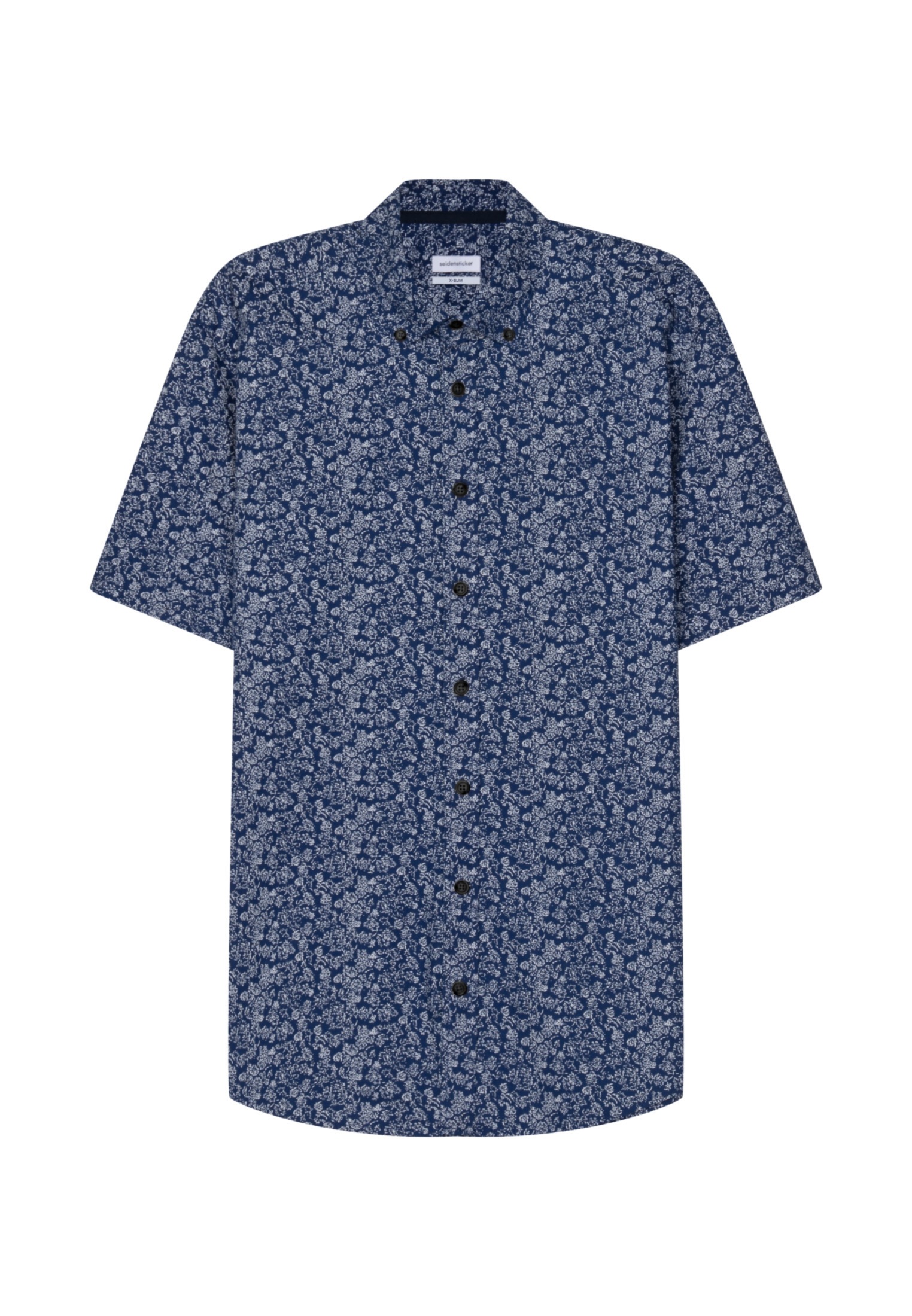seidensticker Businesshemd »Schwarze Rose«, Regular Kurzarm Button-Down-Kragen Druck